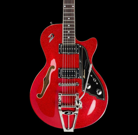 Duesenberg Starplayer TV Red Sparkle with case