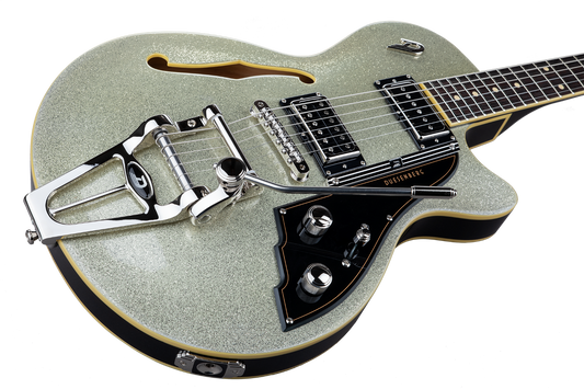 Duesenberg Starplayer TV Silver Sparkle with Custom Line Case