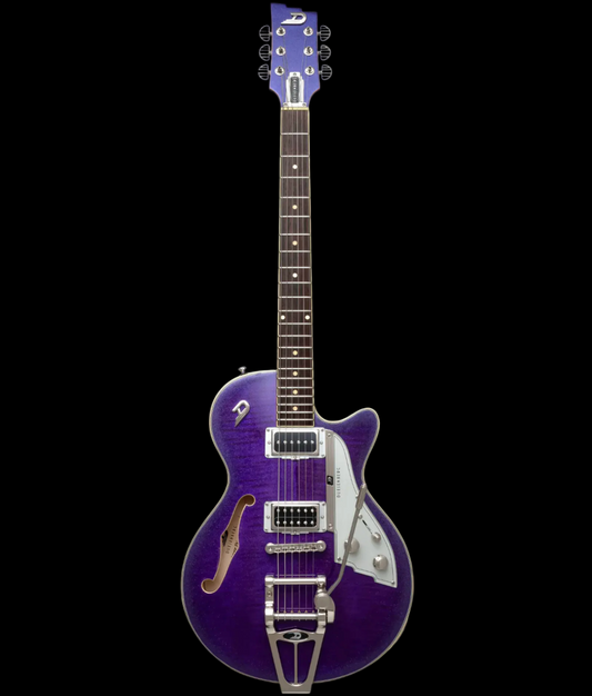 Duesenberg Starplayer TV Galaxy Burst Purple with Custom Line Case
