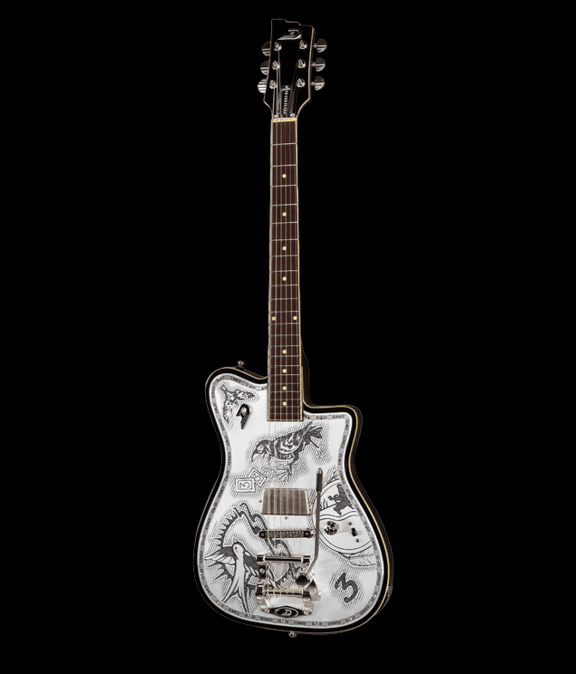 Full display of the glorious Duesenberg Alliance Series Johnny Depp Electric Guitar model