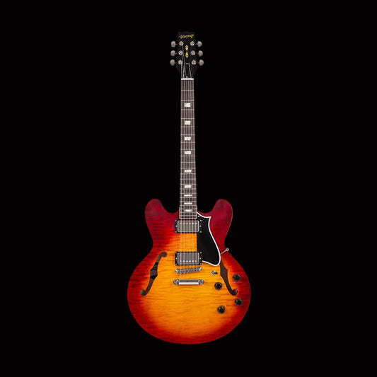 Heritage Custom Core H-535 Semi-Hollow Dark Cherry Sunburst