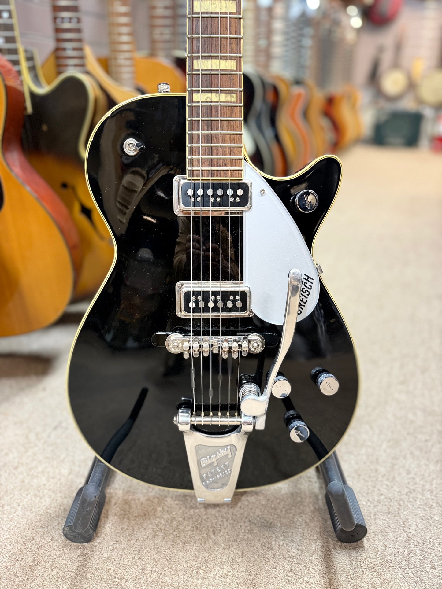 Gretsch G6128T-DSV Duo Jet Fixed Arm Bigsby Black Electric Guitar 2010 - NOS
