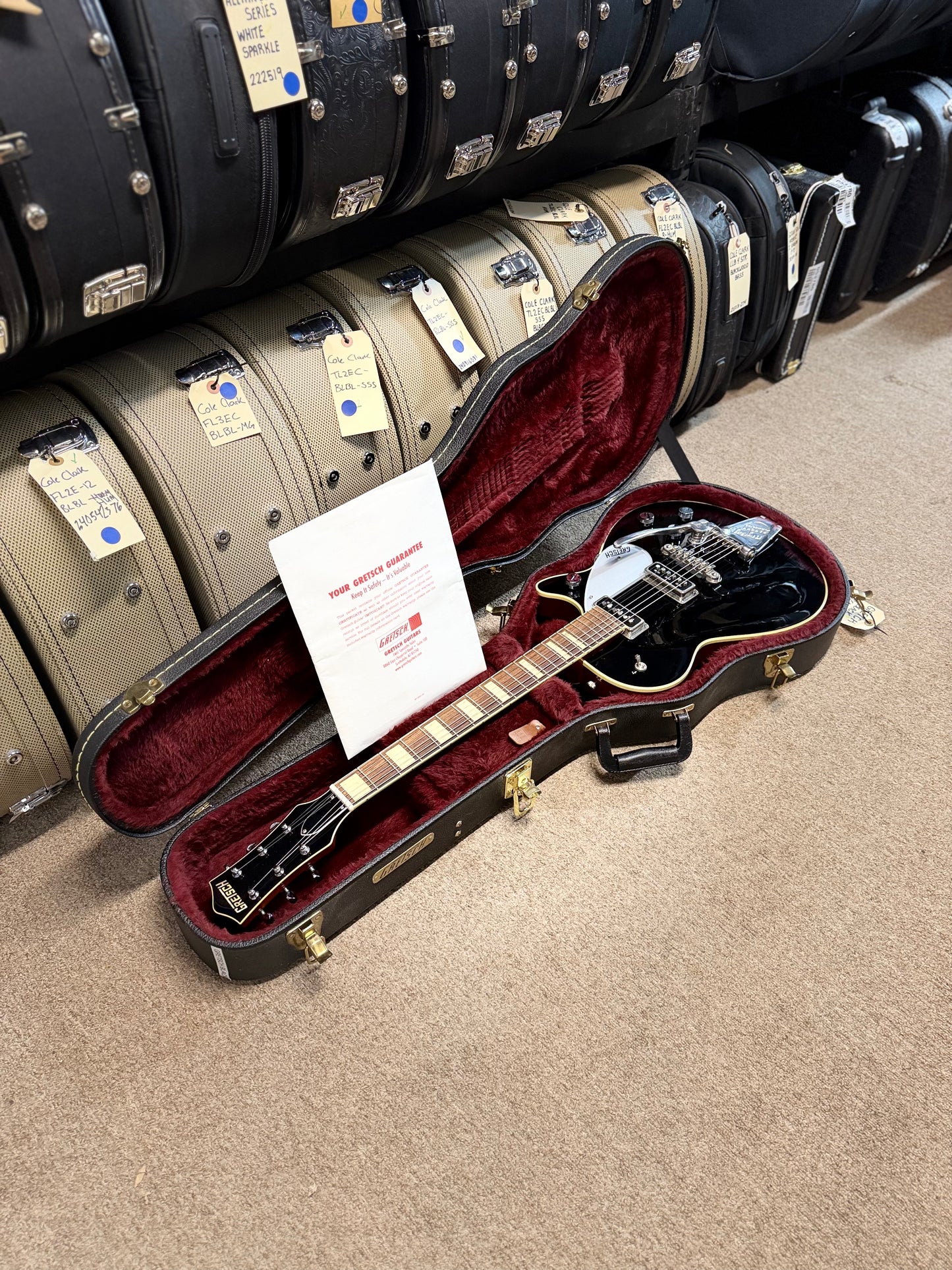 Gretsch G6128T-DSV Duo Jet Fixed Arm Bigsby Black Electric Guitar 2010 - NOS