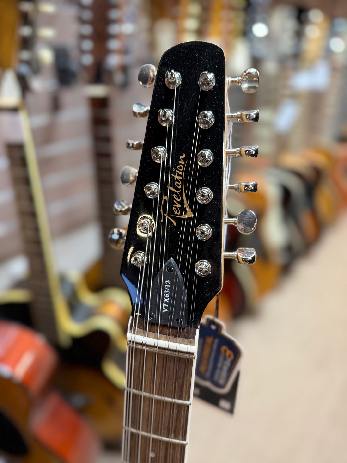 Revelation VTX63/12 White Electric Guitar