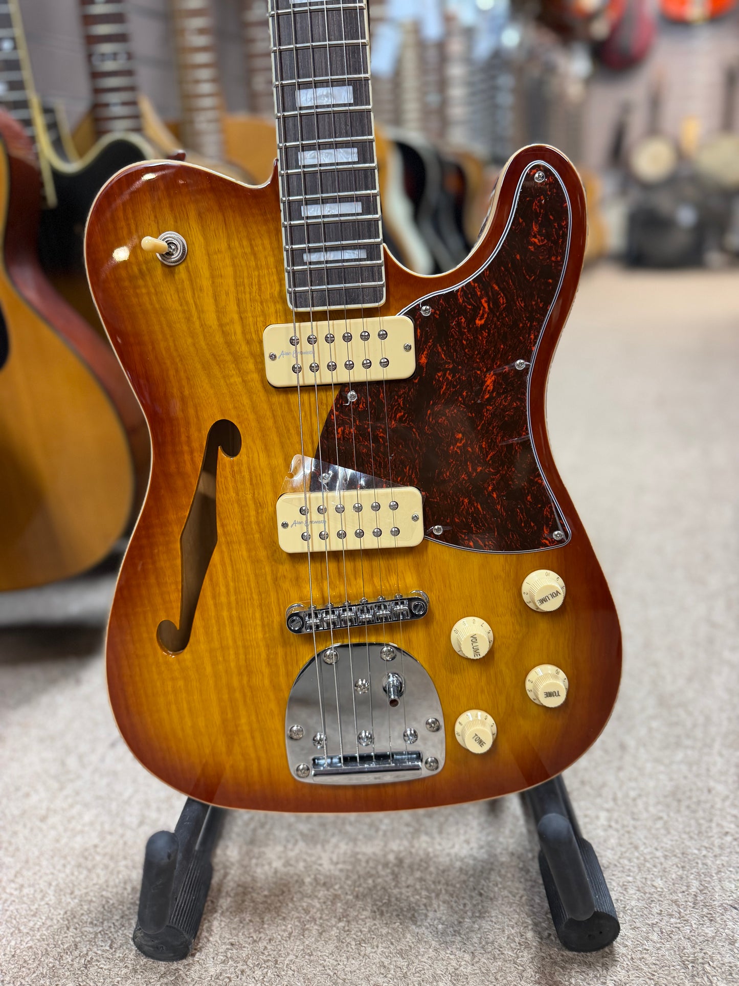 Revelation RFT DLX Thinline Honey Burst Electric Guitar - NOS
