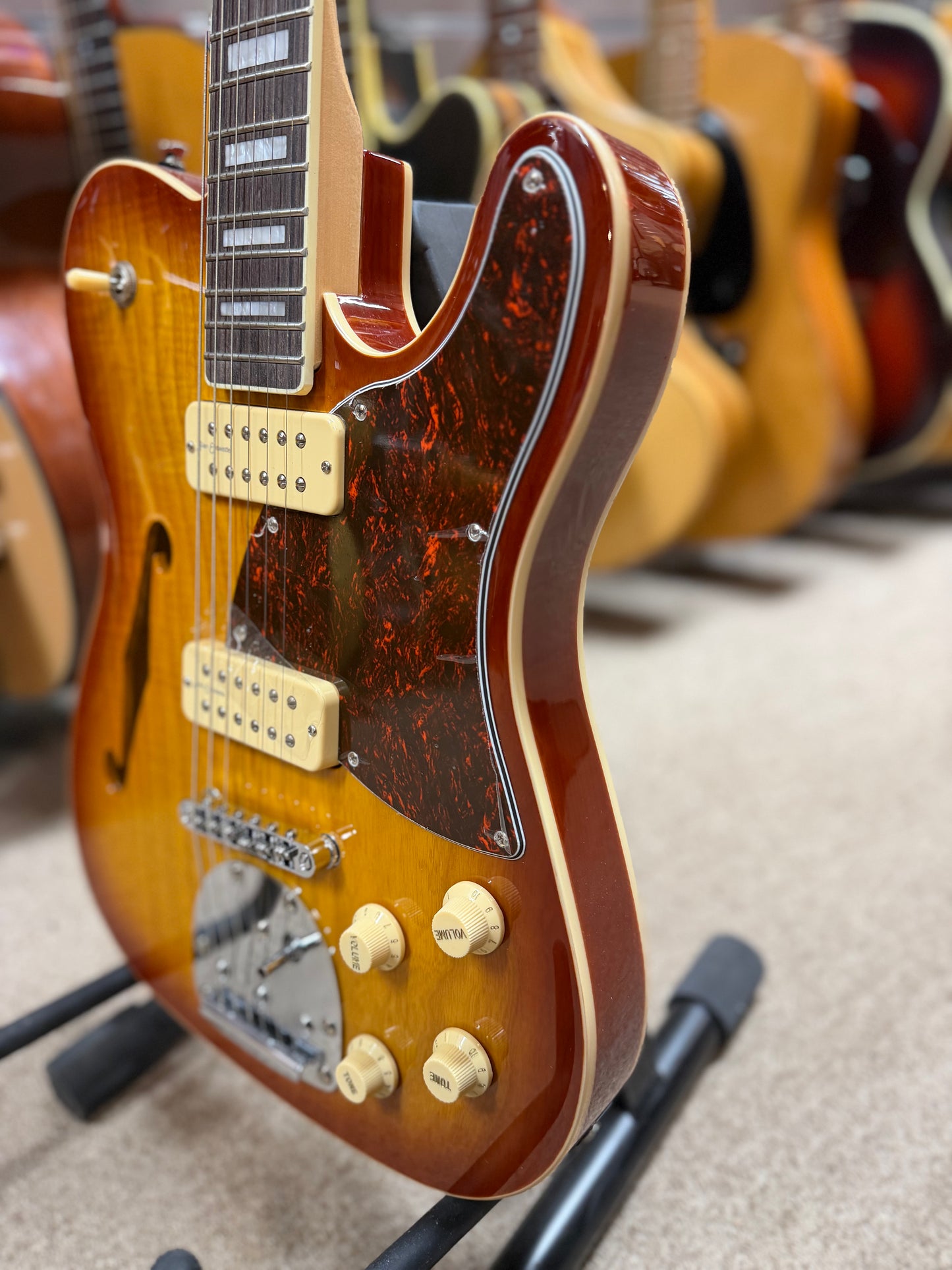 Revelation RFT DLX Thinline Honey Burst Electric Guitar - NOS