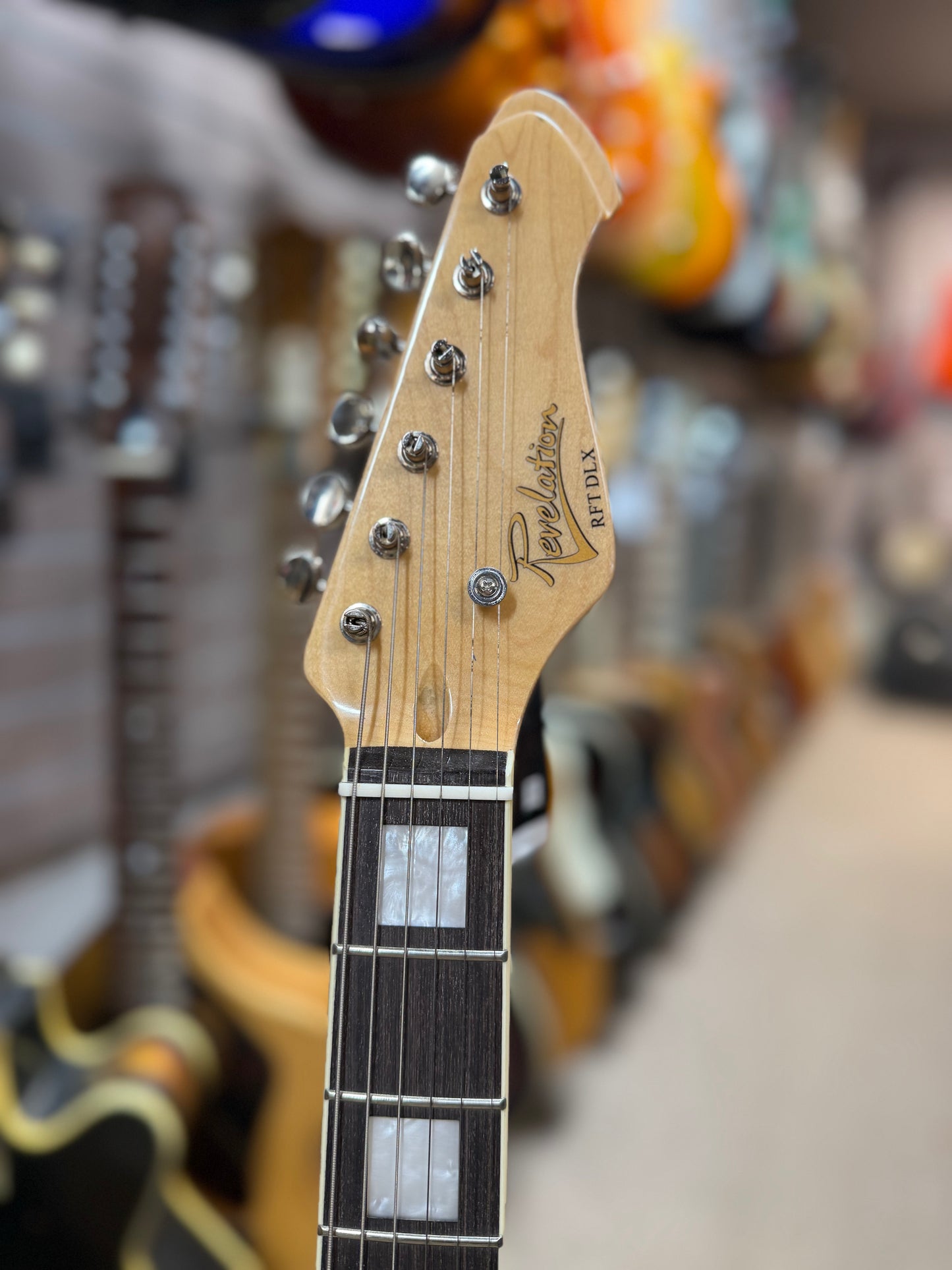 Revelation RFT DLX Thinline Honey Burst Electric Guitar - NOS