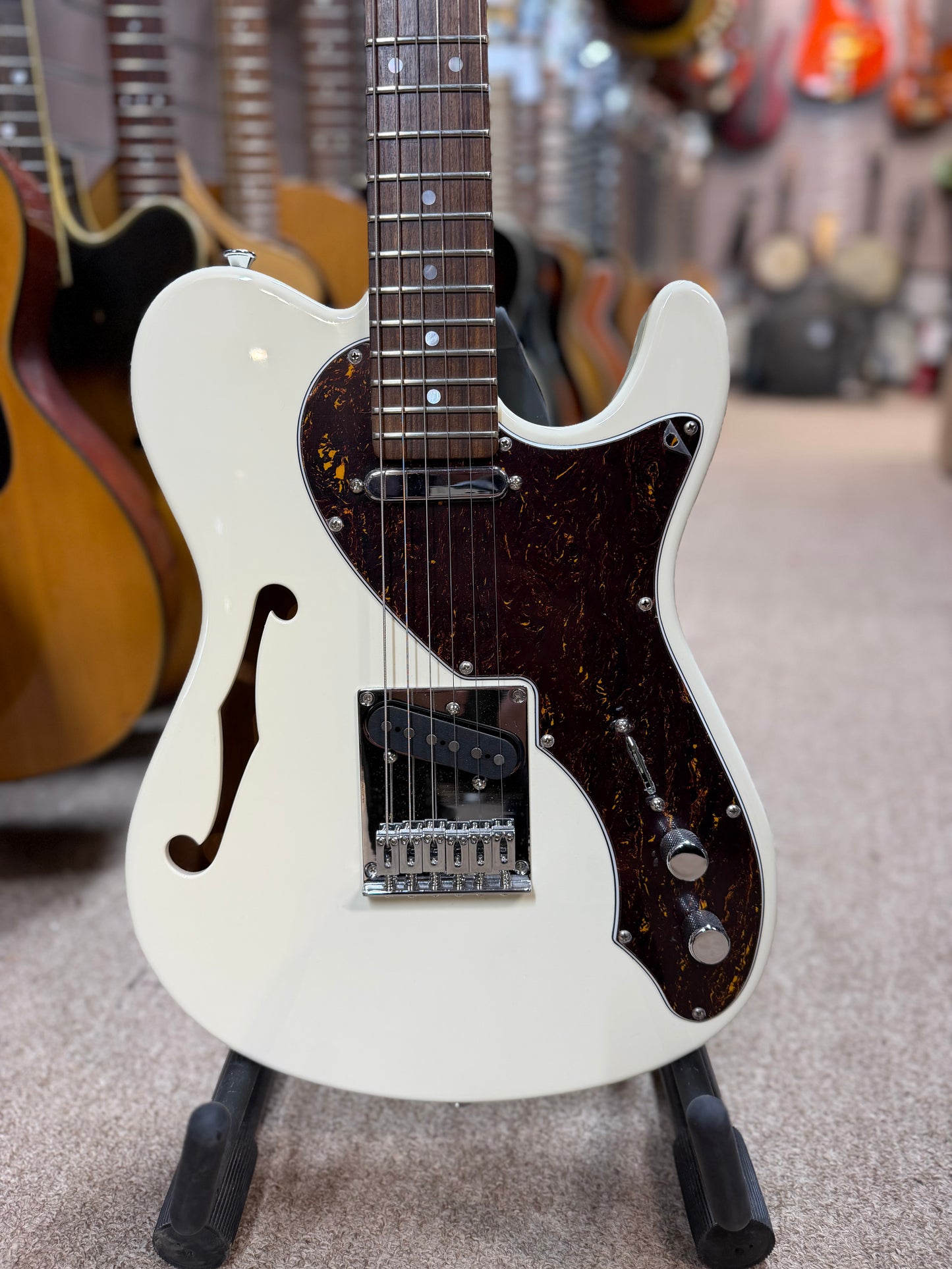Tagima T-920 Semi Hollow Body Olympic White Electric Guitar - NOS
