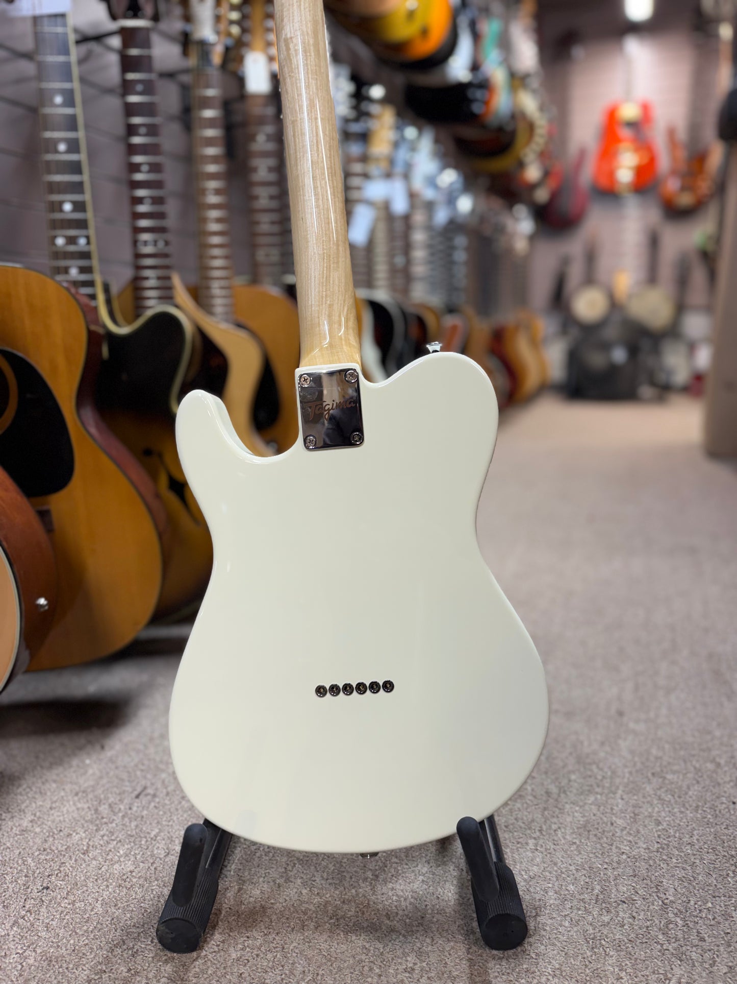 Tagima T-920 Semi Hollow Body Olympic White Electric Guitar - NOS