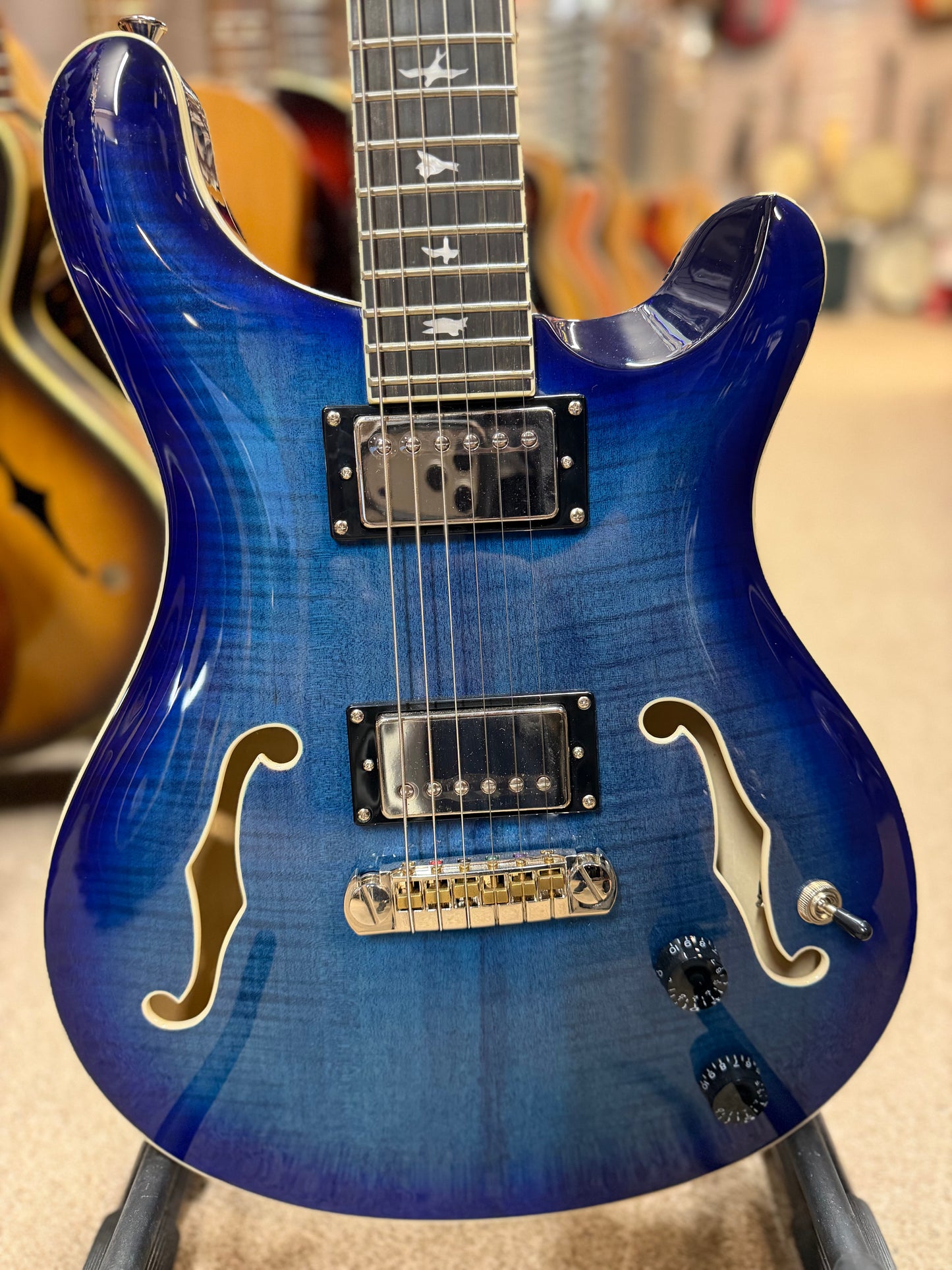 PRS SE Hollowbody II Electric Guitar - Faded Blue Burst - NOS