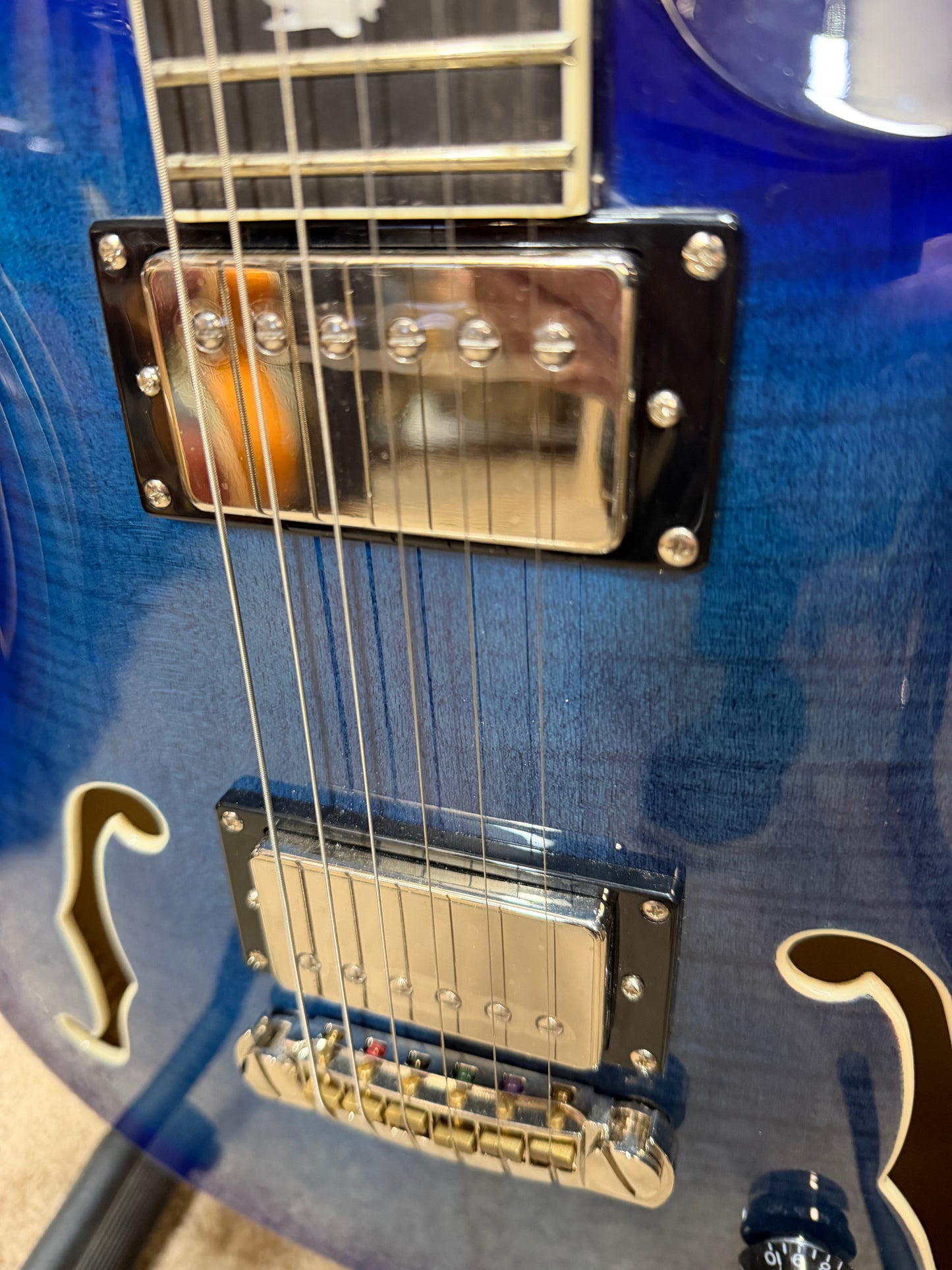 PRS SE Hollowbody II Electric Guitar - Faded Blue Burst - NOS