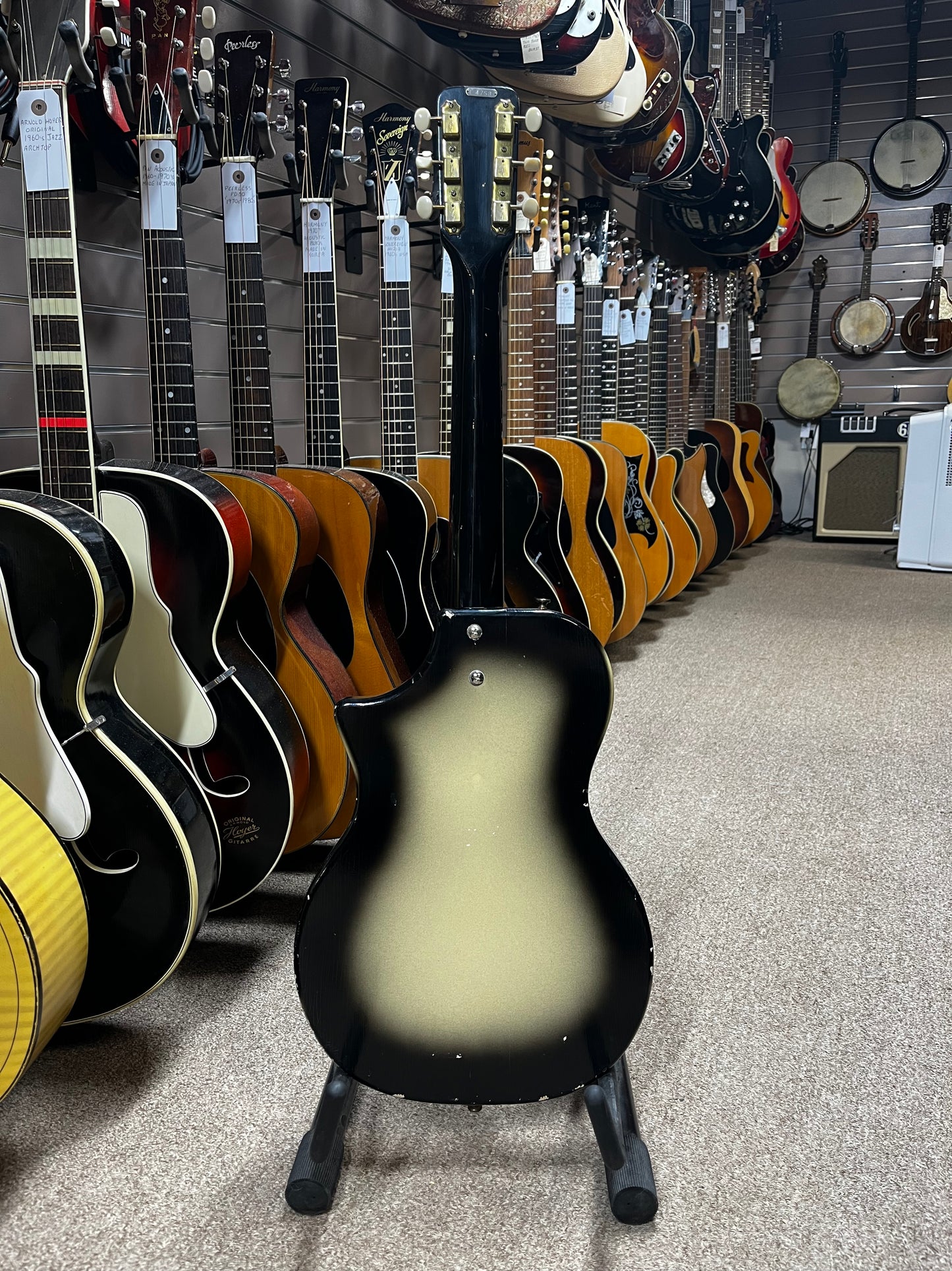 Supro Thunderstick 1959 -1960 Silver Burst Valco Humbucker USA Electric Guitar