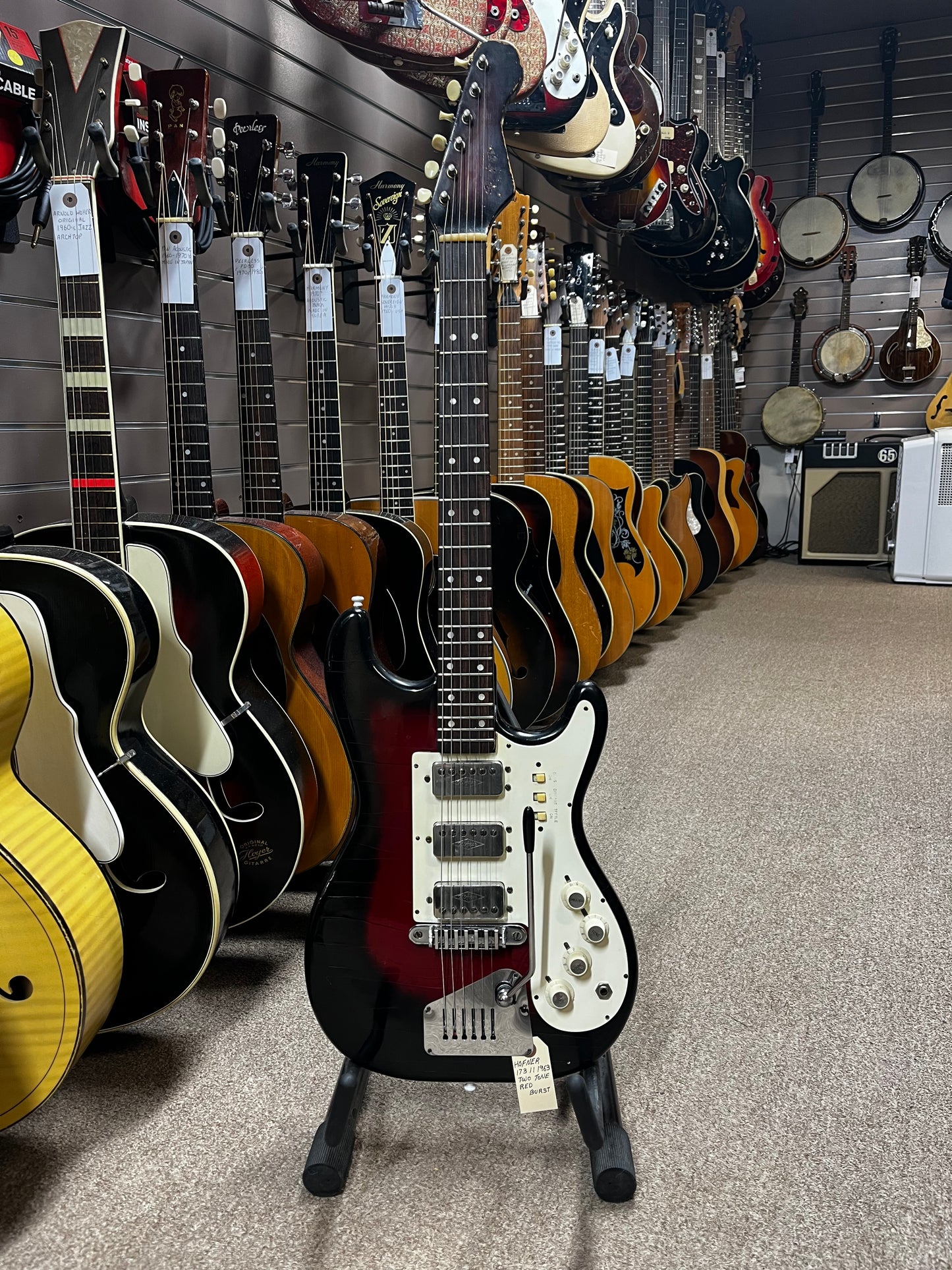 Hofner 173 II 1963 Two Tone Red Burst Electric Guitar