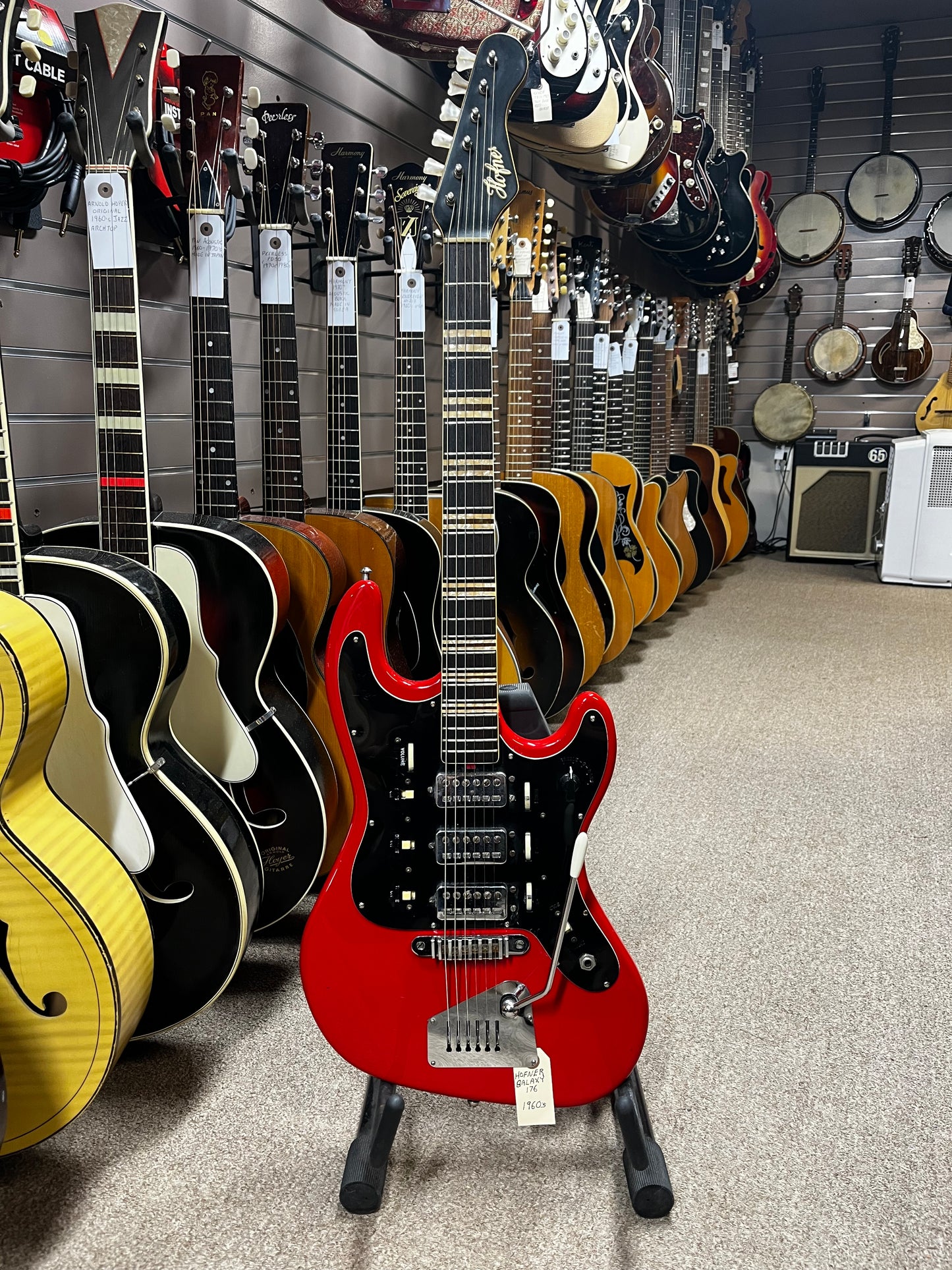 Hofner Galaxie 176 Red 1960s Electric Guitar