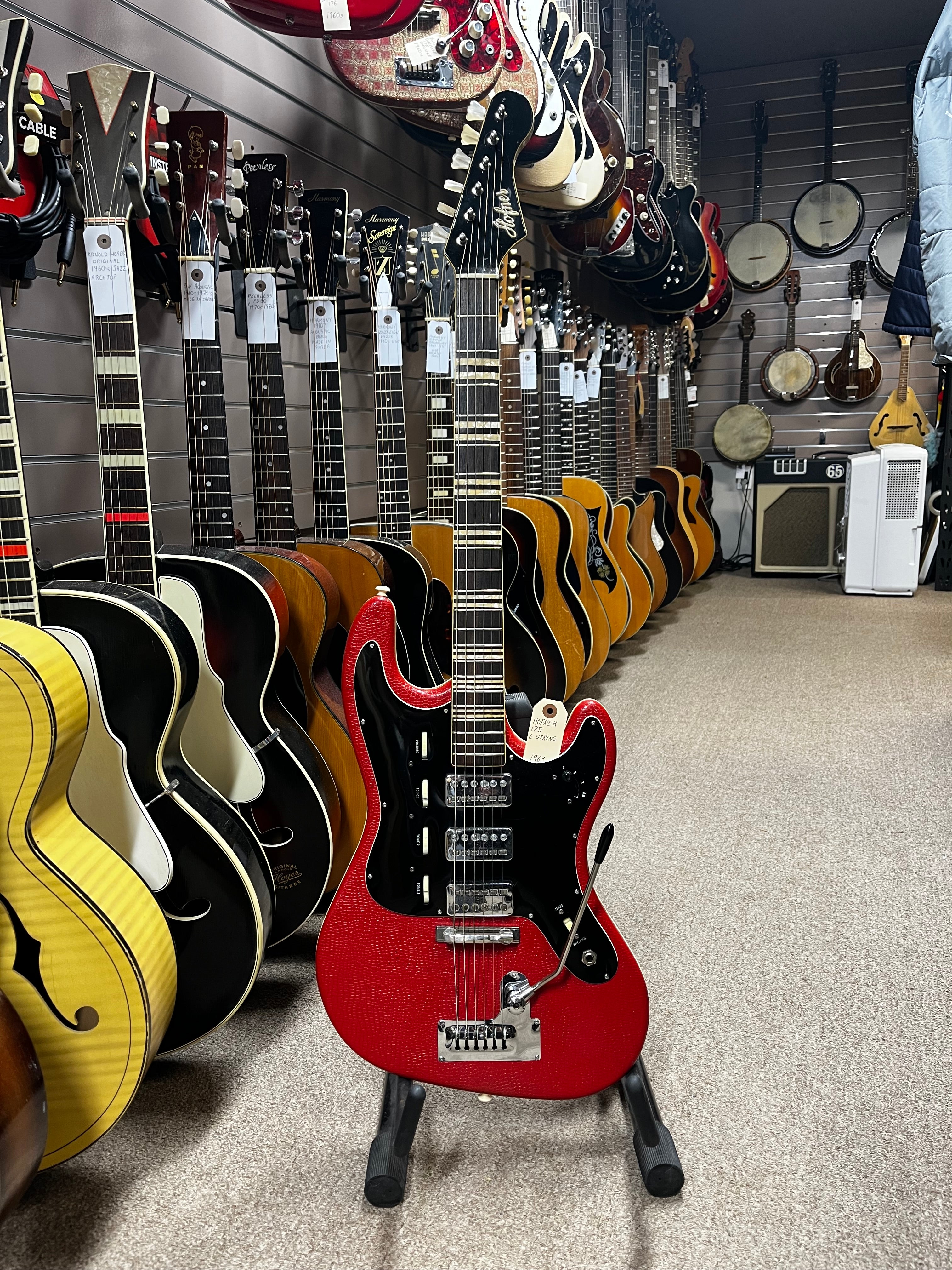 Hofner 175 Galaxie 1963 Red Vinyl Electric Guitar – The Guitar
