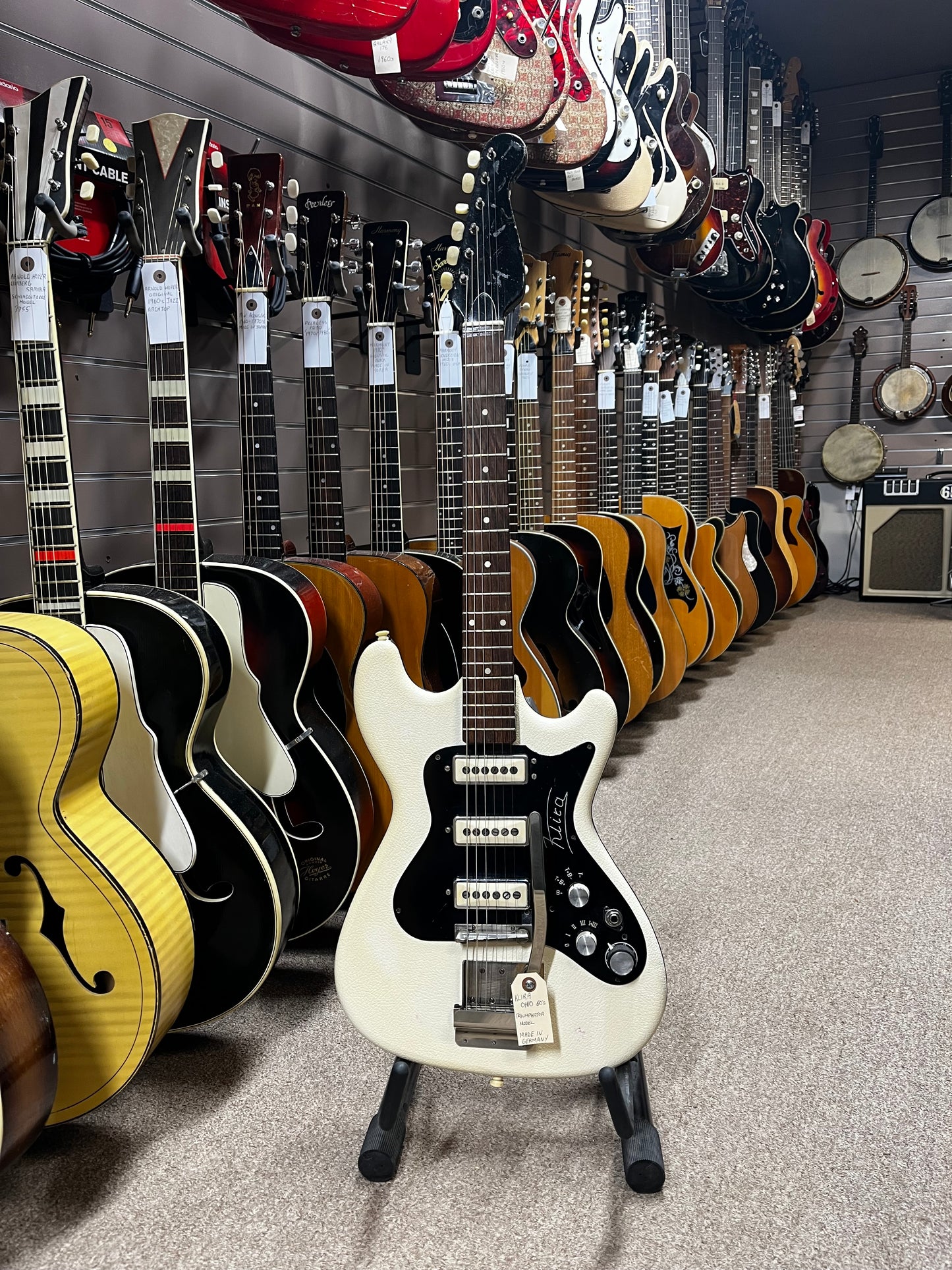 Klira Ohio 60s Triumphator Model White Vinyl - Electric Guitar