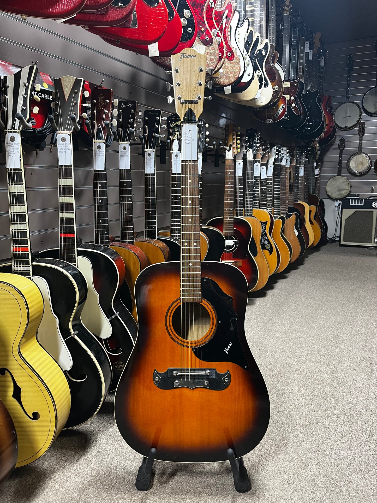 Framus Texan Sunburst 1960s Acoustic Guitar
