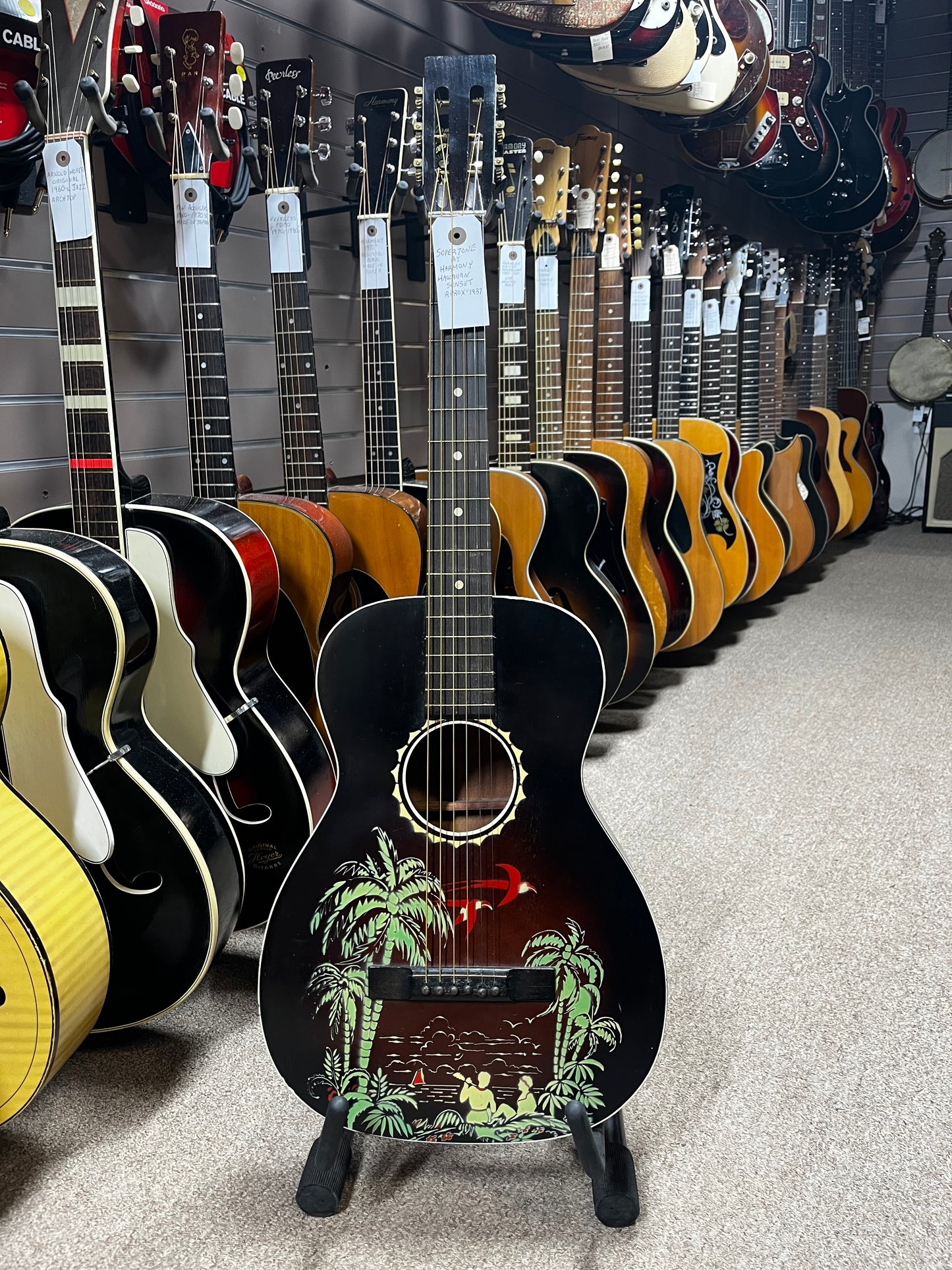 Supertone by Harmony Hawaiian Sunset 1937 Acoustic Guitar