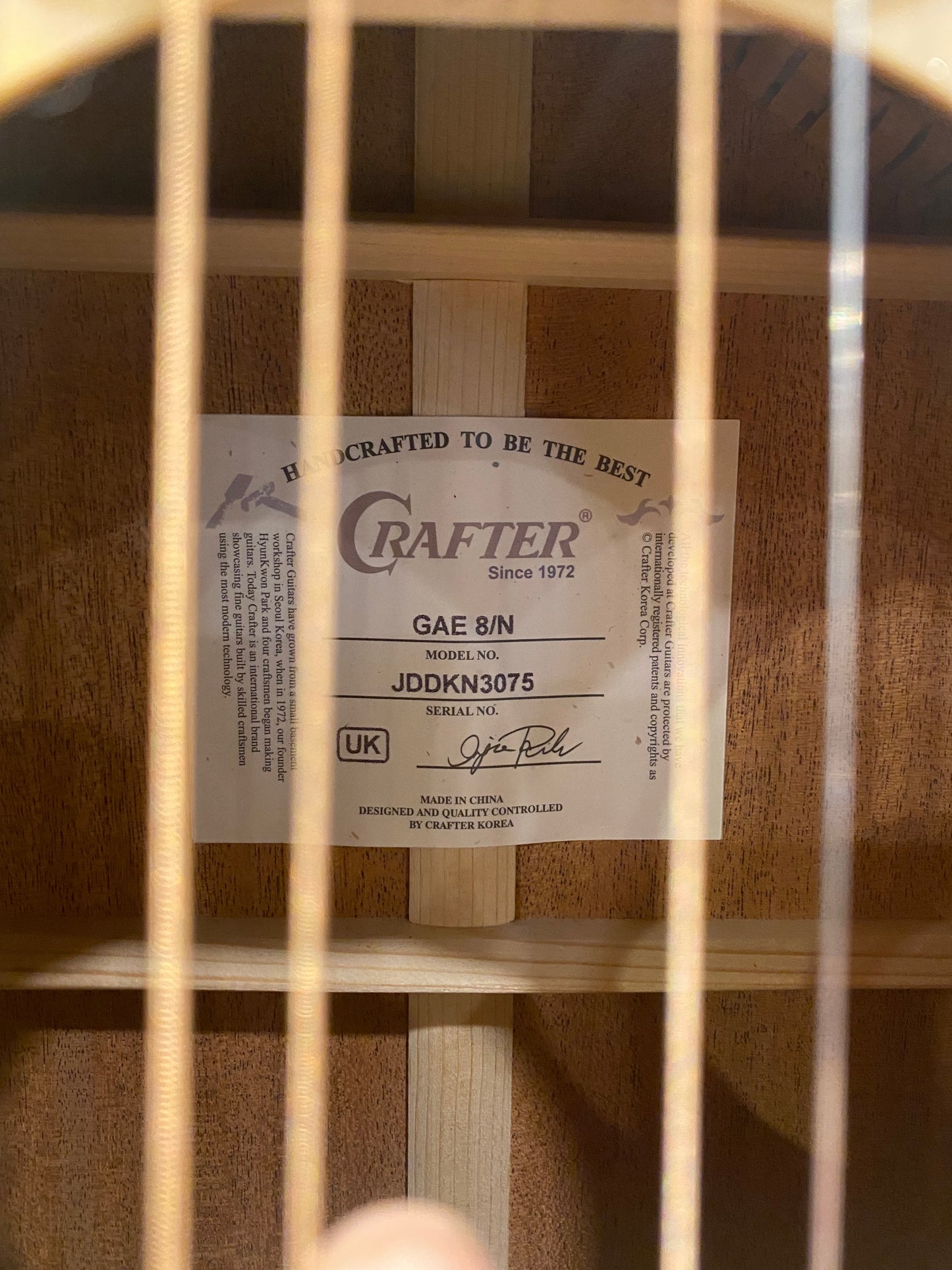 Crafter GAE-8/N Natural Acoustic Guitar - Used Very Good