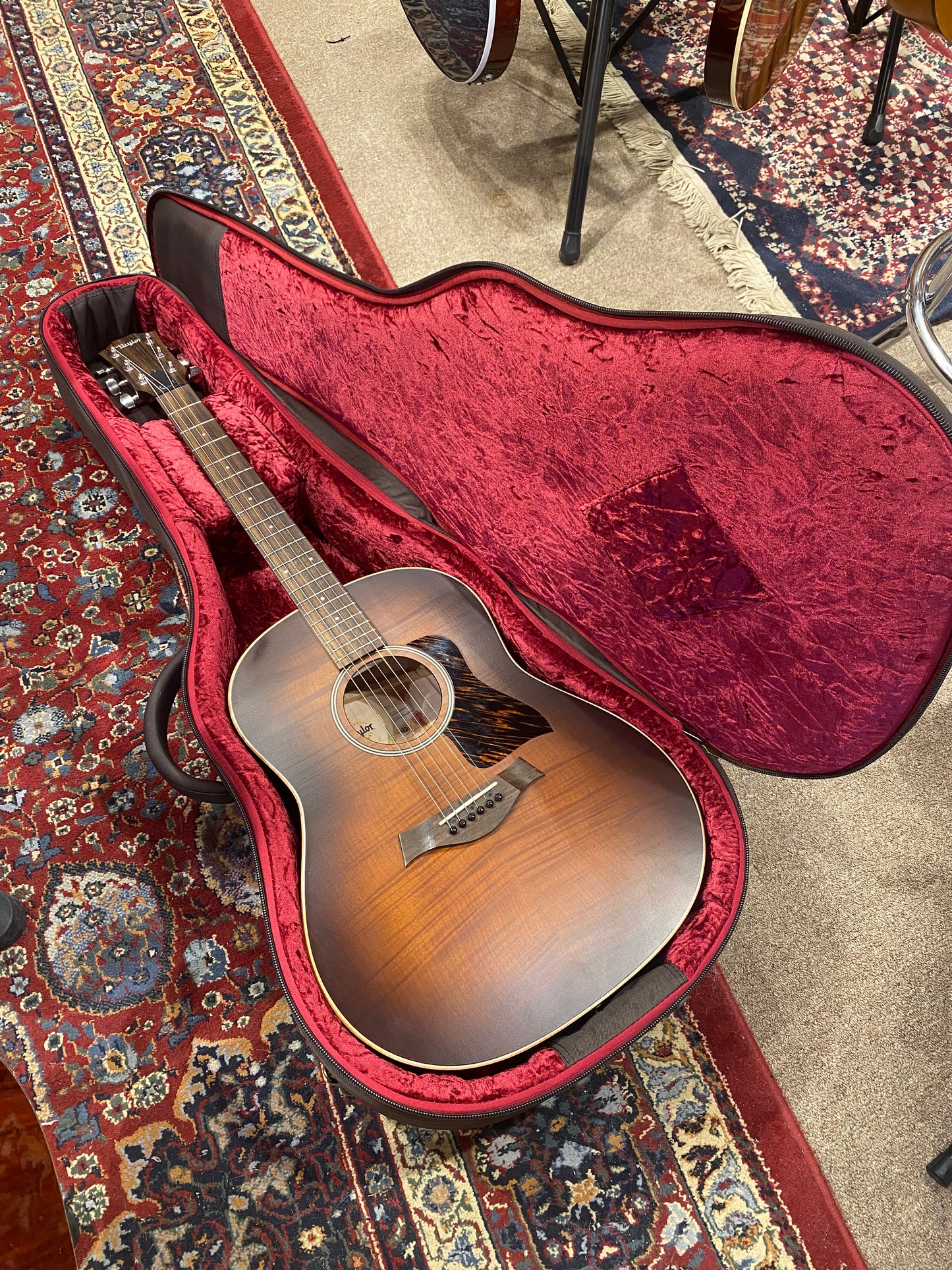 Taylor AD27E Flametop Acoustic Gig with AeroCase - Mint