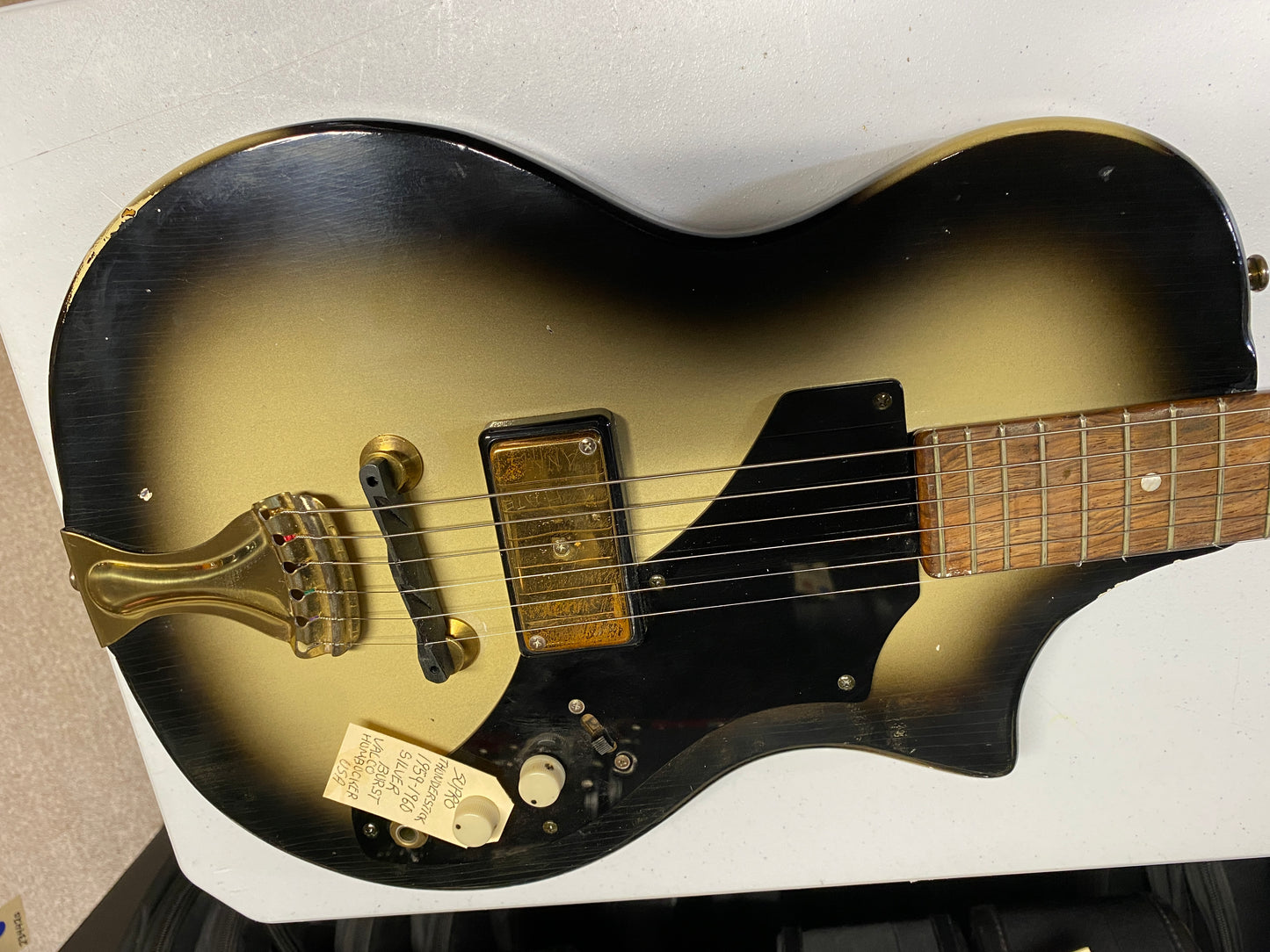 Supro Thunderstick 1959 -1960 Silver Burst Valco Humbucker USA Electric Guitar