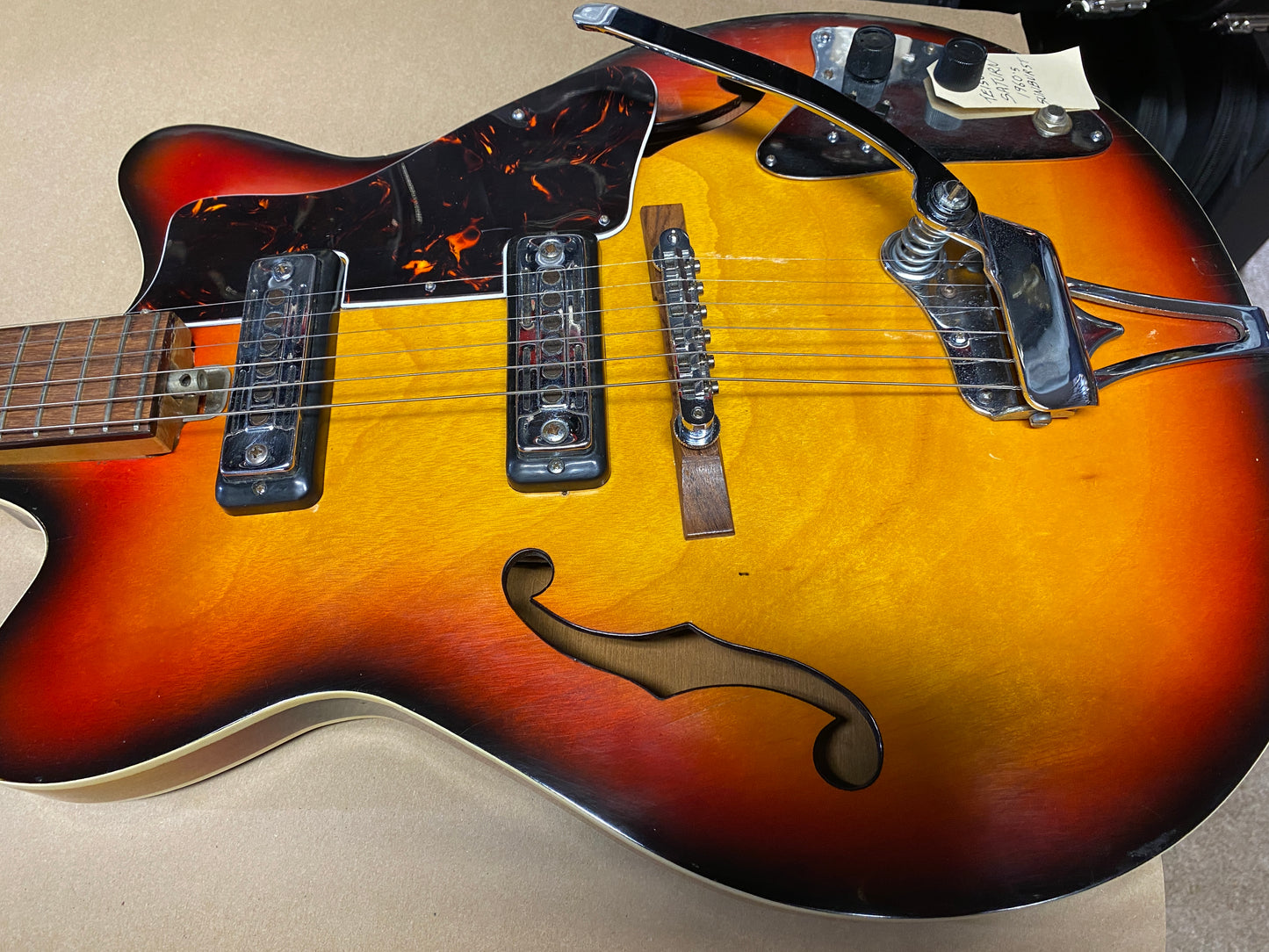 Teisco Saturn 1960s Sunburst Electric Guitar