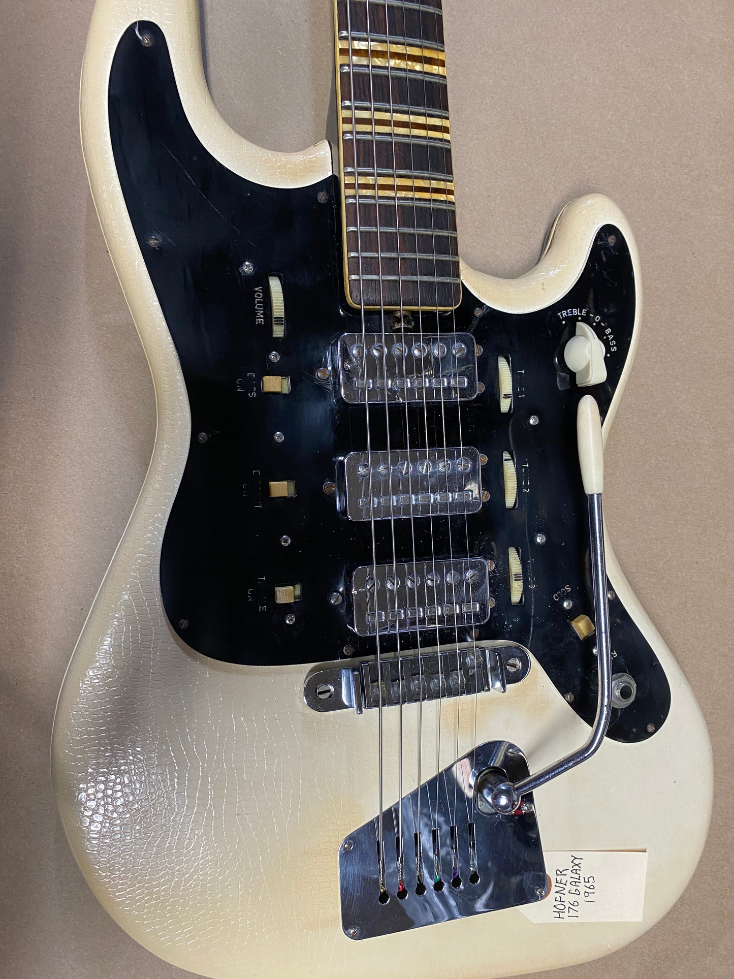 Hofner Galaxie 176 White 1960s Electric Guitar