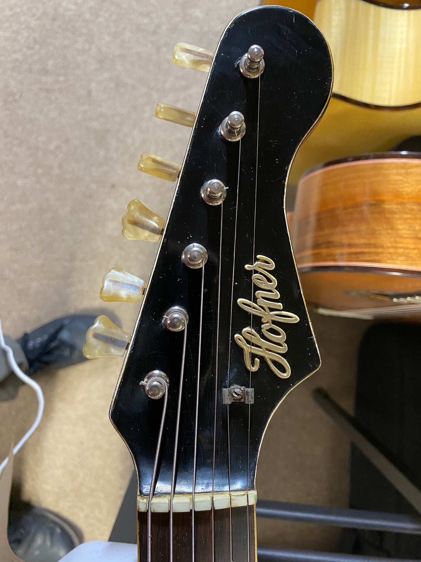 Hofner Galaxie 176 White 1960s Electric Guitar