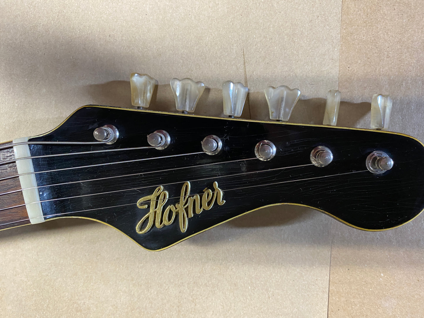 Hofner 175 Galaxie 1963 White Vinyl Electric Guitar