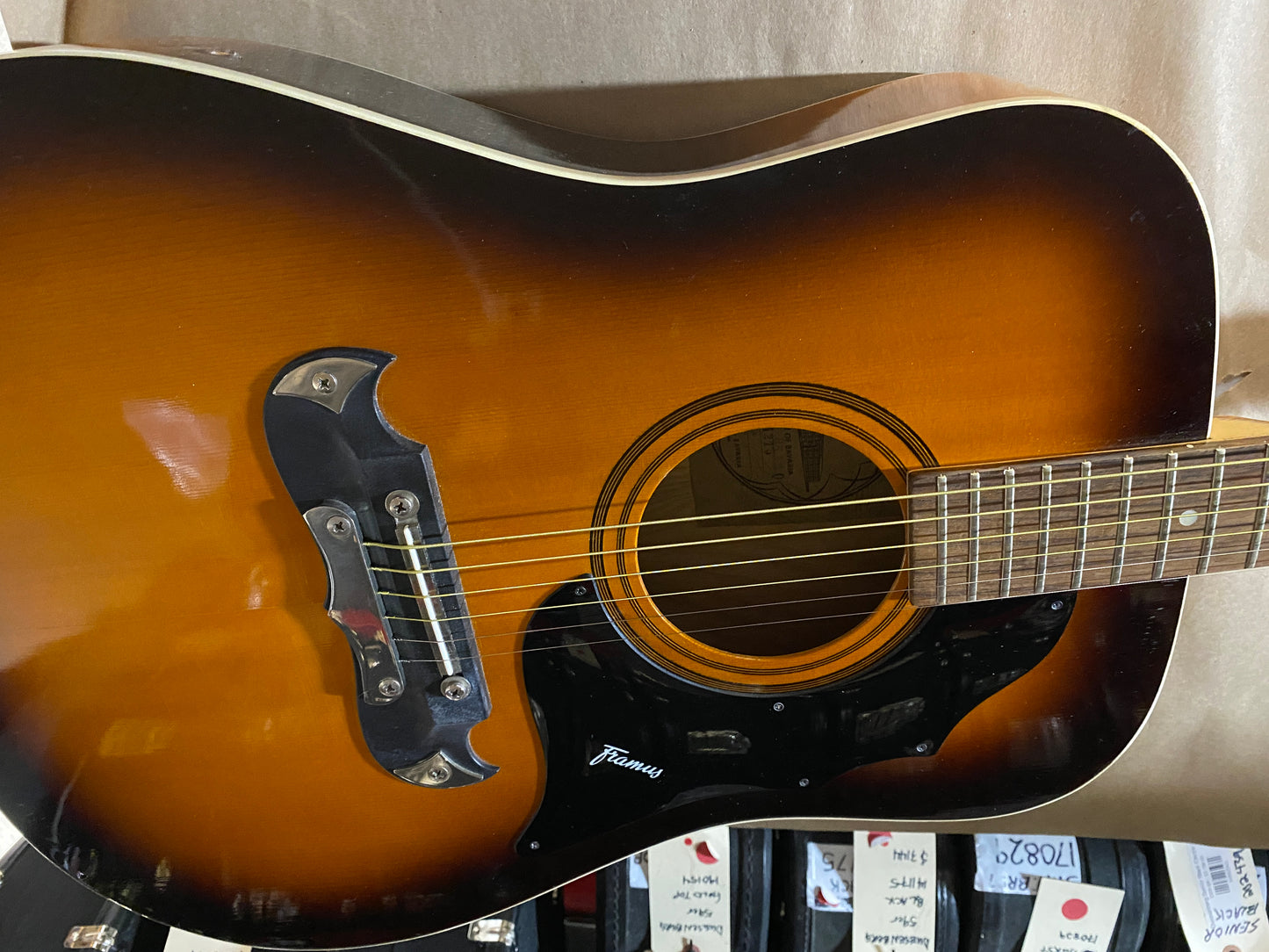 Framus Texan Sunburst 1960s Acoustic Guitar