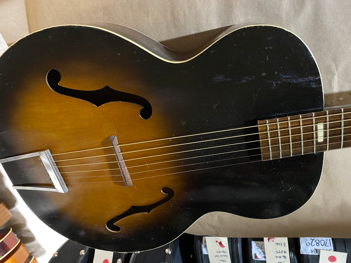 Harmony Master Broadway 1947-1971 USA Arch Top Burst Acoustic Guitar