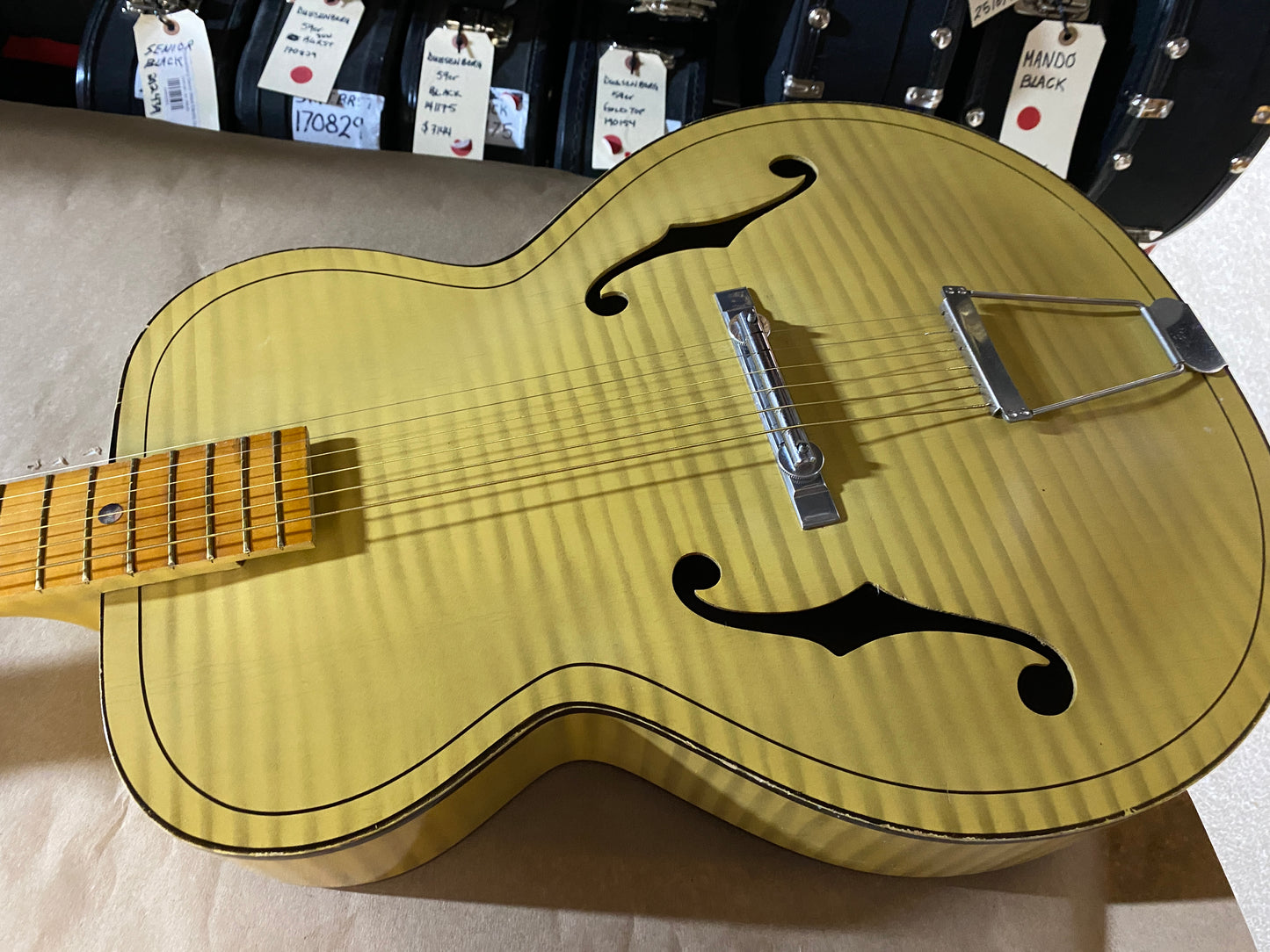 Kay K6868 Style Leader Archtop Acoustic Guitar Honey Blonde - 1960's - Fair