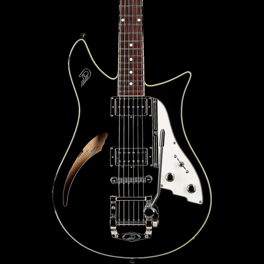 Duesenberg Double Cat Black Electric Guitar with Gig Bag