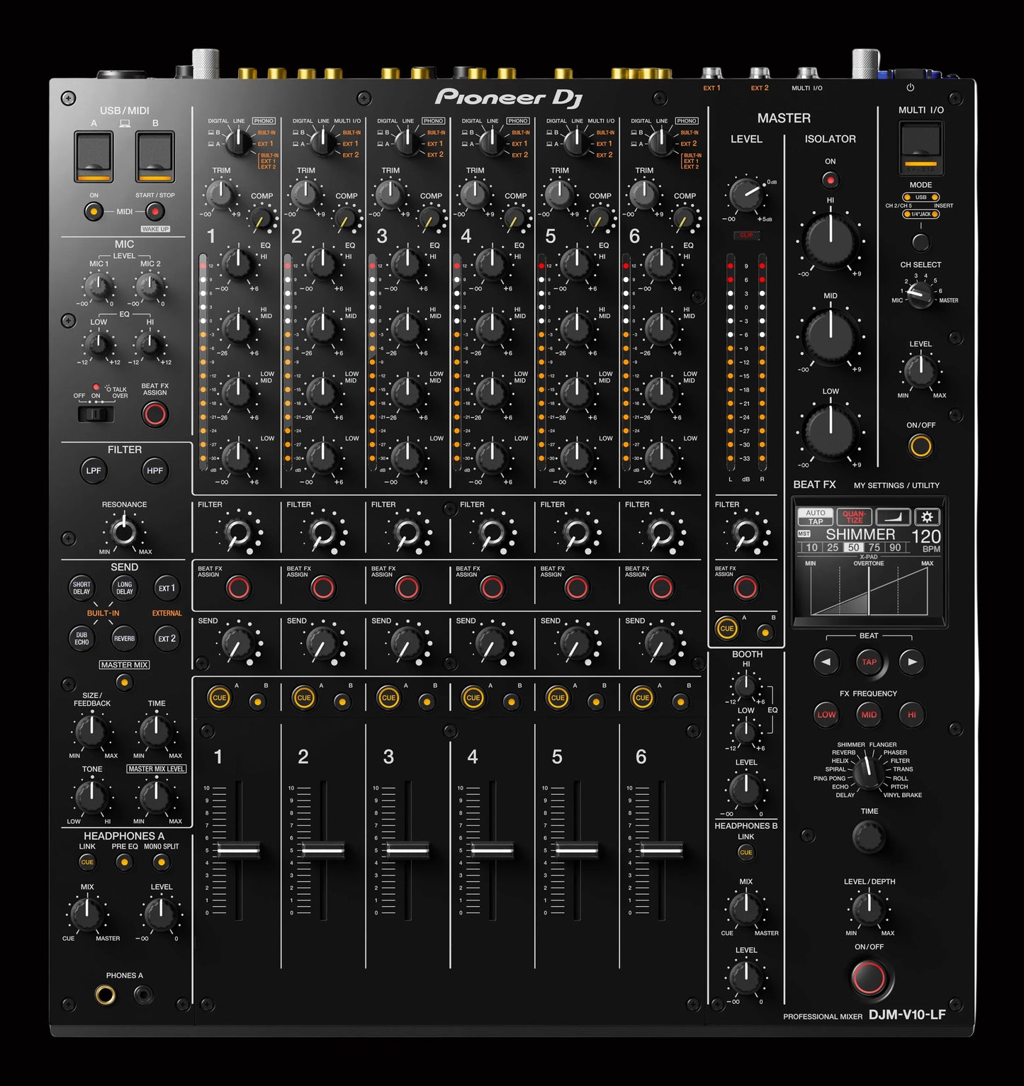 Pioneer DJM-V10-LF 6-Channel Professional DJ Mixer