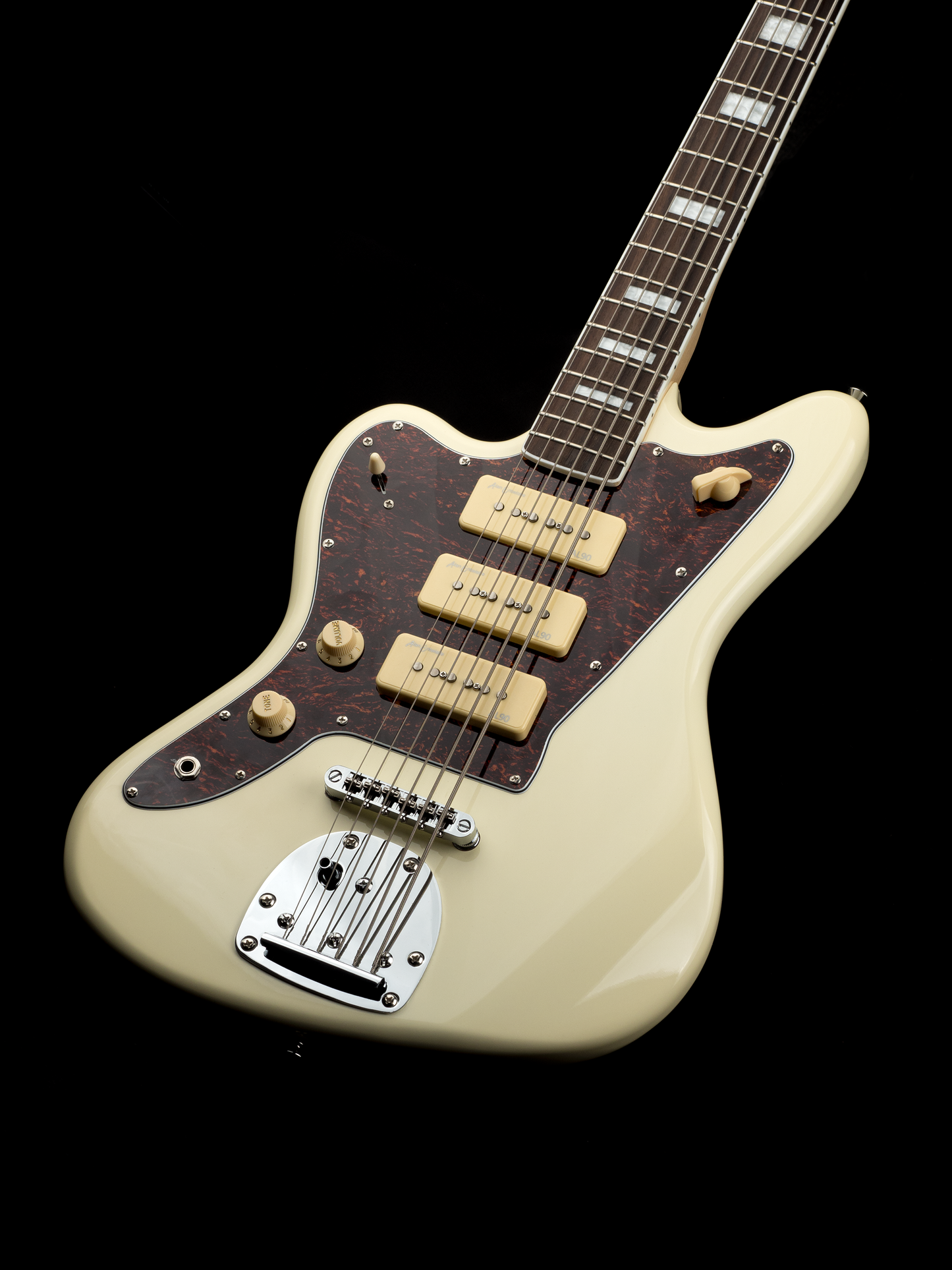 Revelation RJT-60B Vintage White Left Handed Electric Guitar/Bass