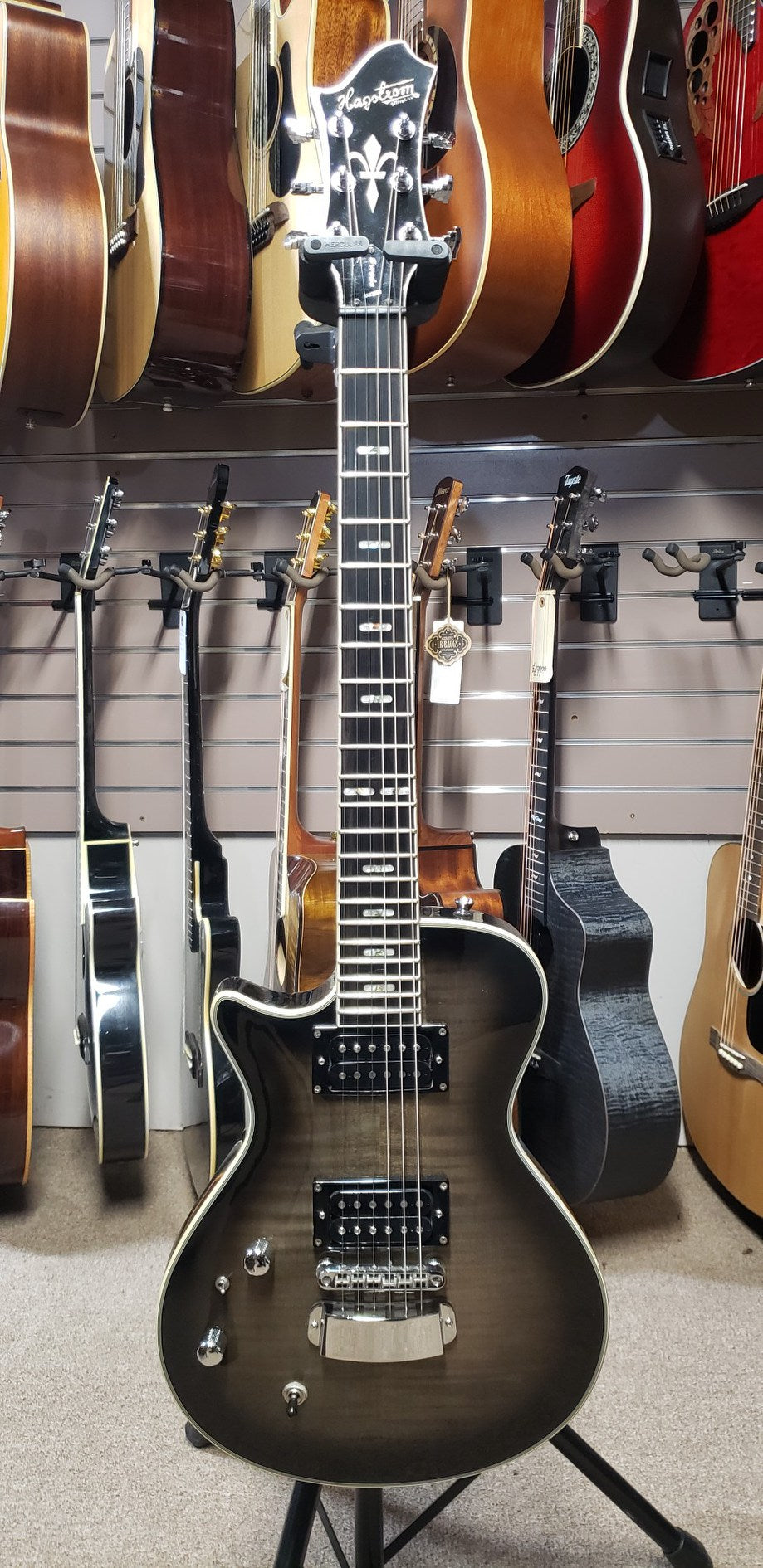 Hagstrom Ultra Swede Cosmic Black Burst Lefthand - Excellent