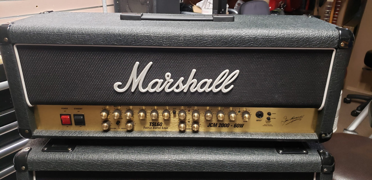 JCM 2000 TSL 60 Triple Super Lead 3-Channel 60-Watt Guitar Amp Head and 1960a 4x12 Cab