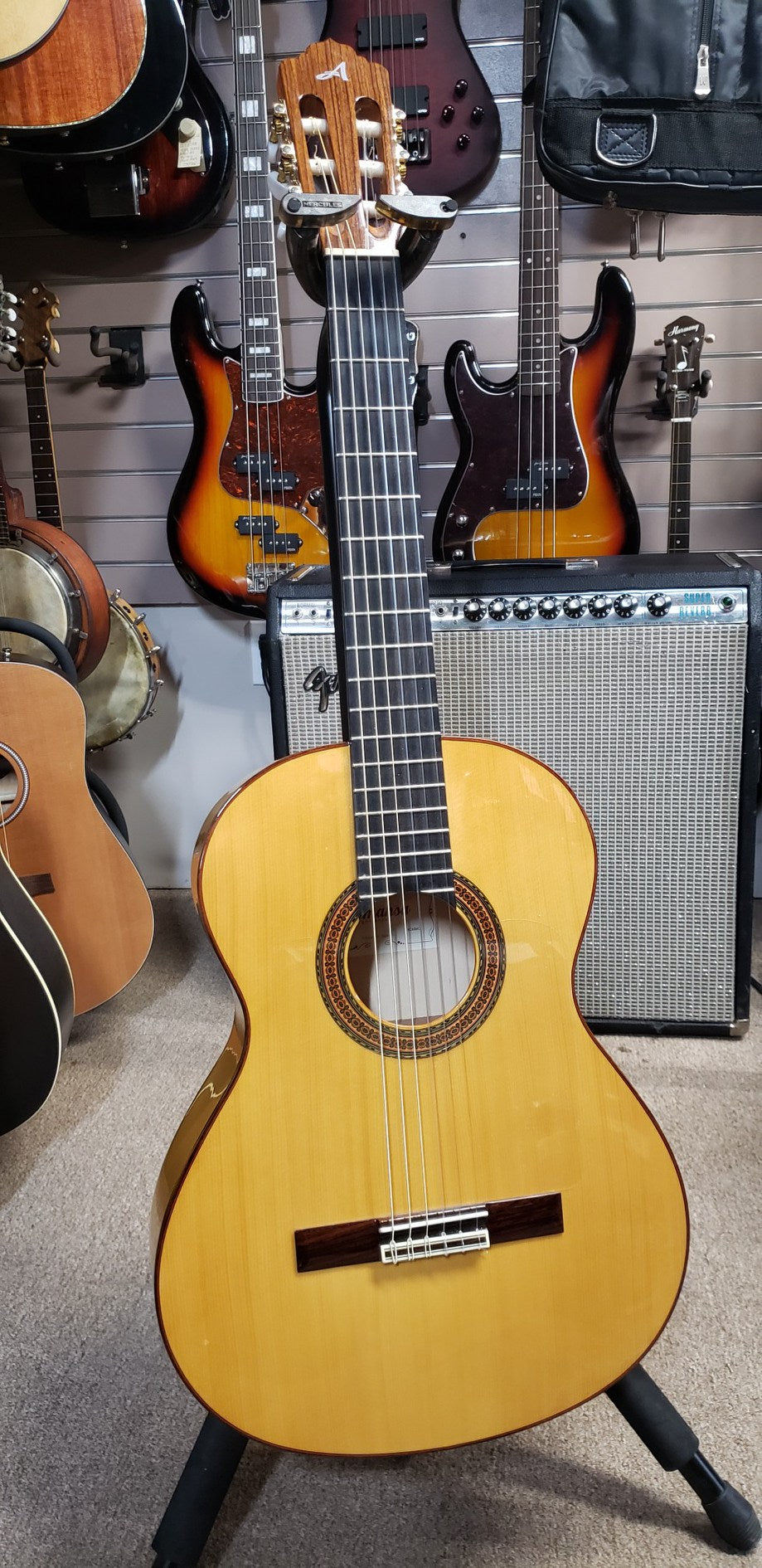 Almansa 413 G Acoustic/Electric Nylon String Guitar - Excellent