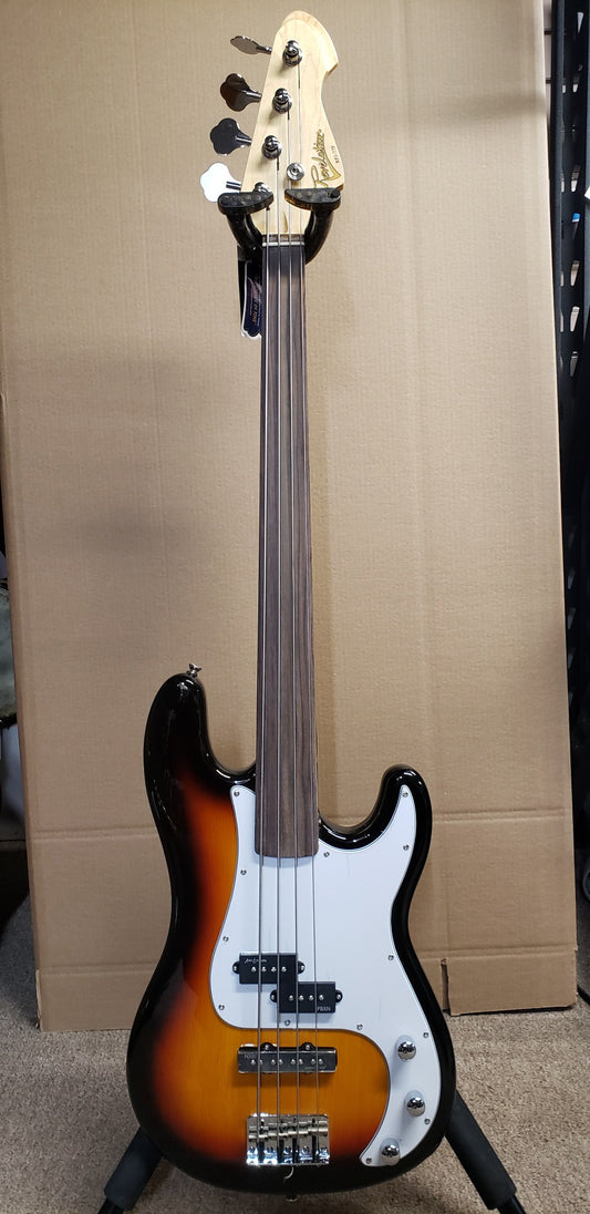Revelation RPJ-77F 2-Tone Sunburst Fretless Bass
