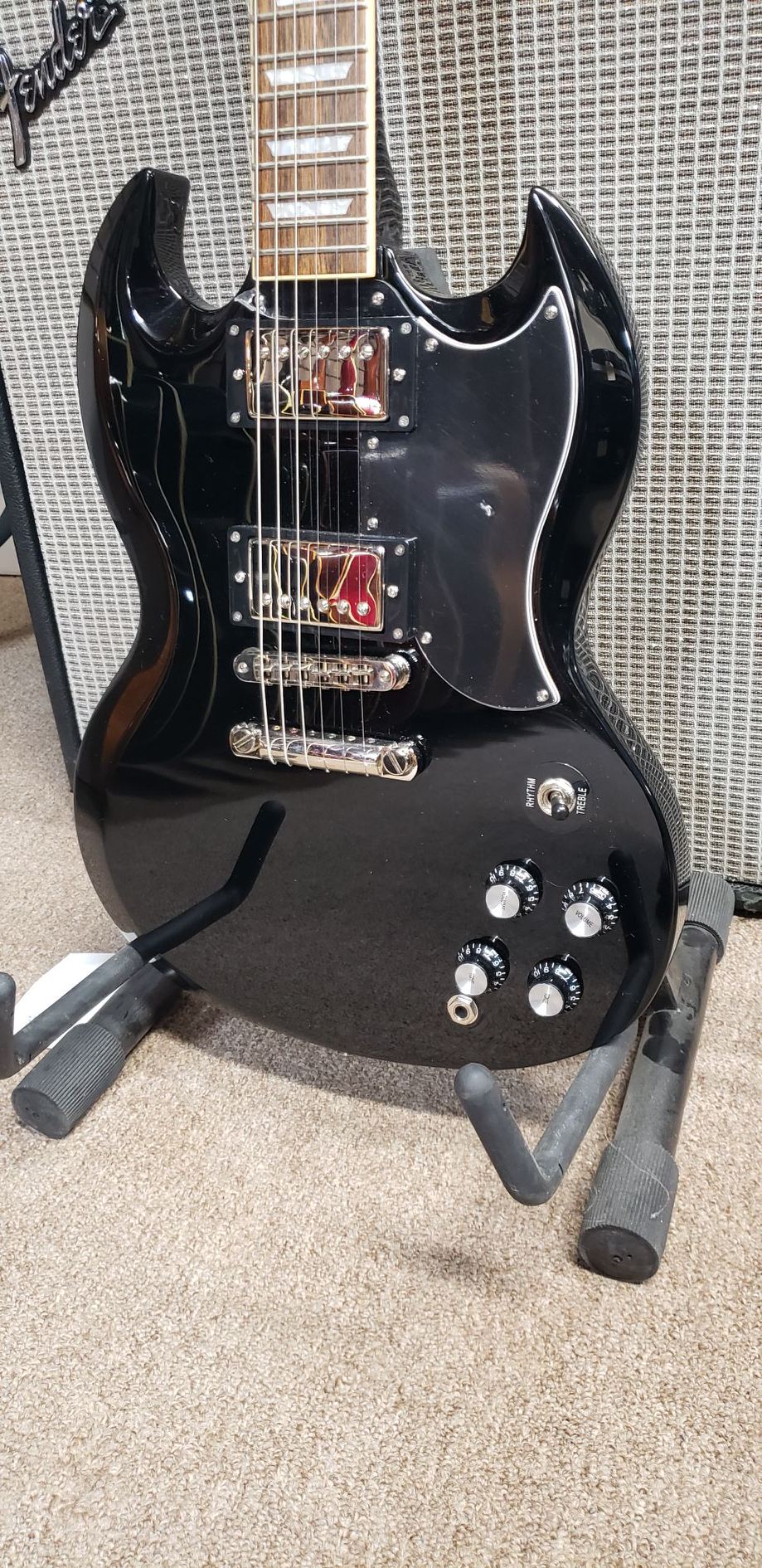 Burny RSG-60'63 Black Electric Guitar – The Guitar Boutique