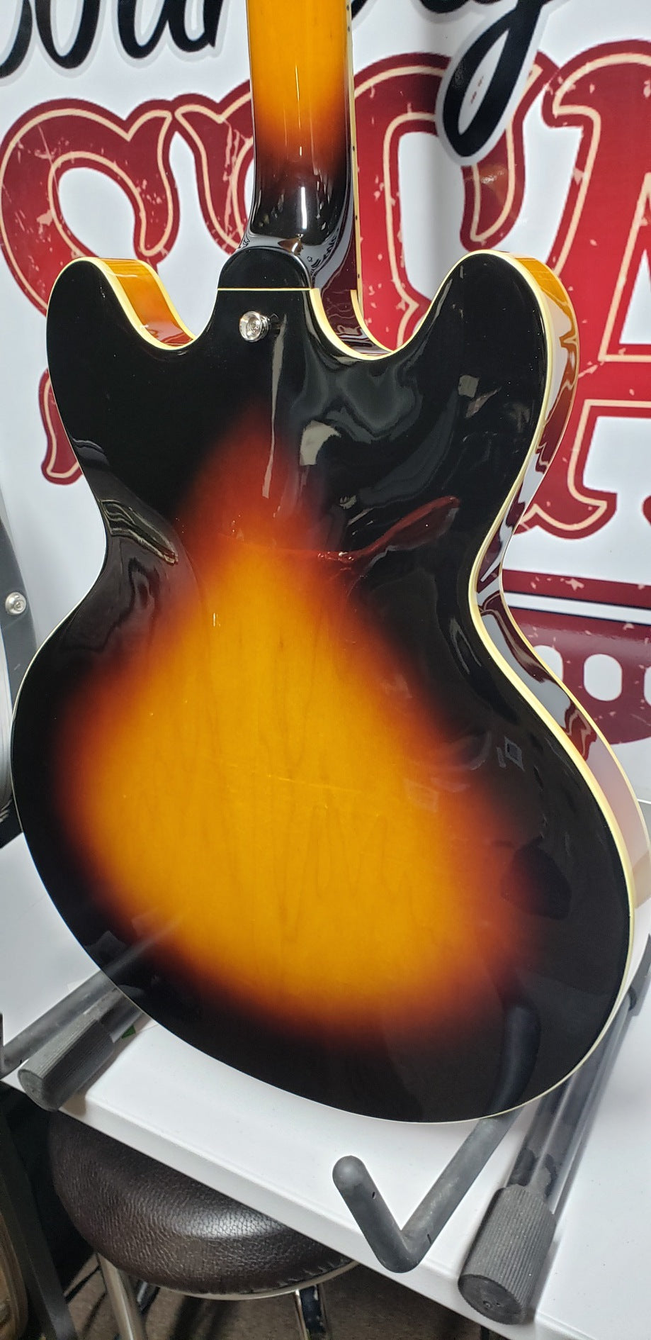 Burny RSA-70 BS Sunburst Semi Hollow Body Electric Guitar