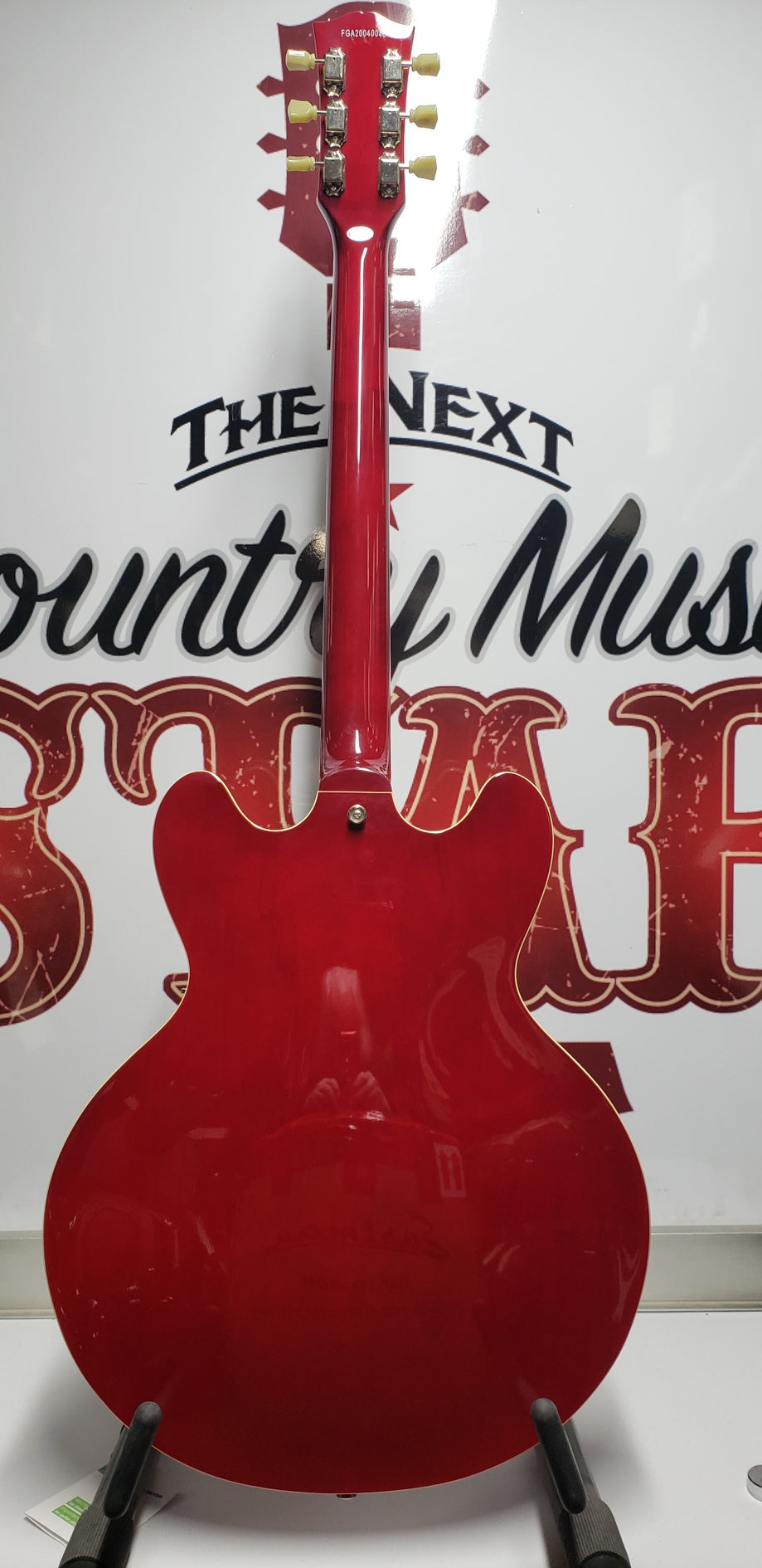 Burny RSA-70 CR Hollow Body Cherry Electric Guitar