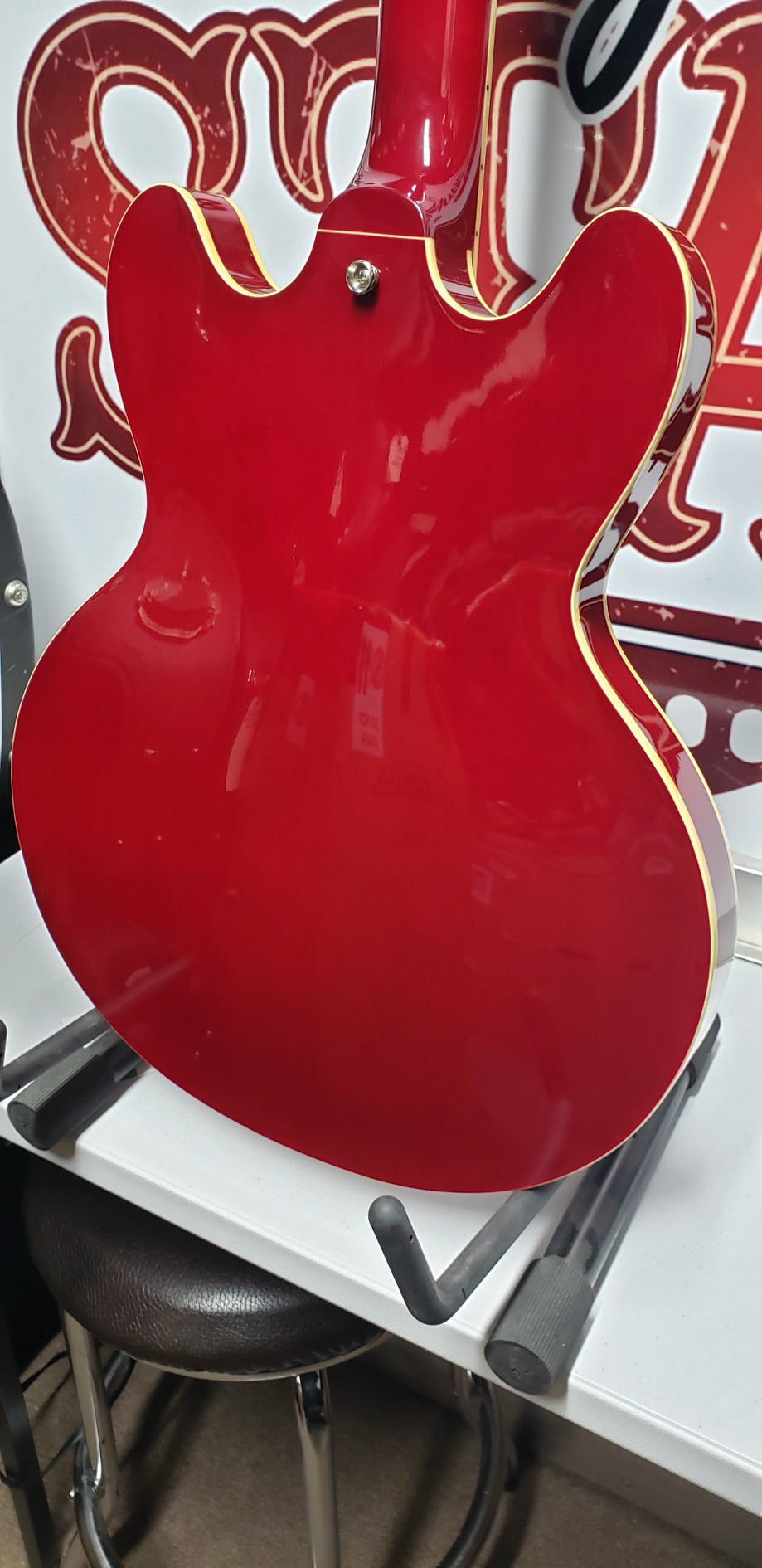 Burny RSA-70 CR Hollow Body Cherry Electric Guitar