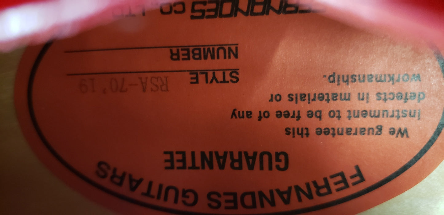 Burny RSA-70 CR Hollow Body Cherry Electric Guitar