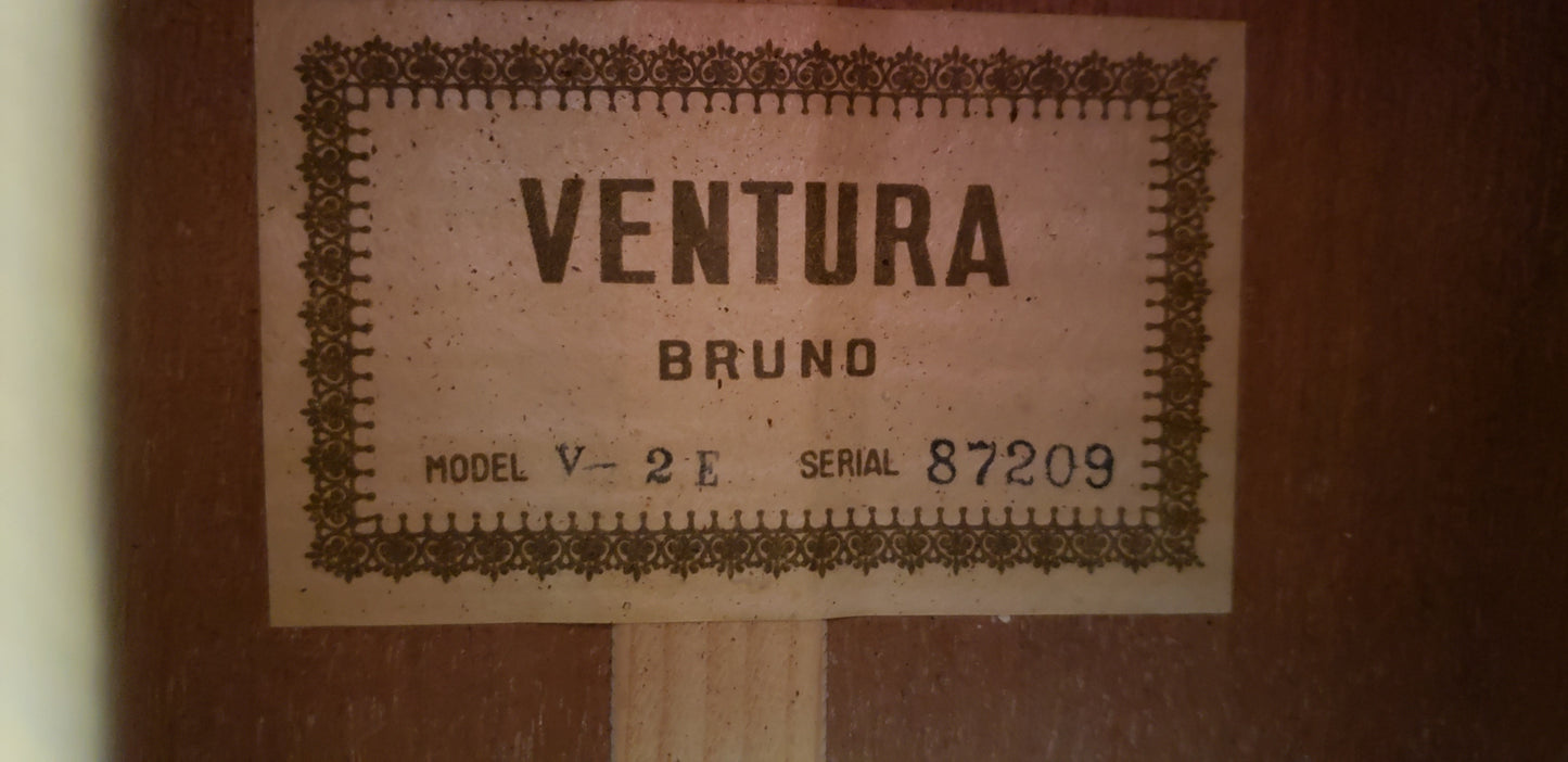 Ventura Bruno V-2 E Made in Japan Acoustic Guitar 1960s-1970s