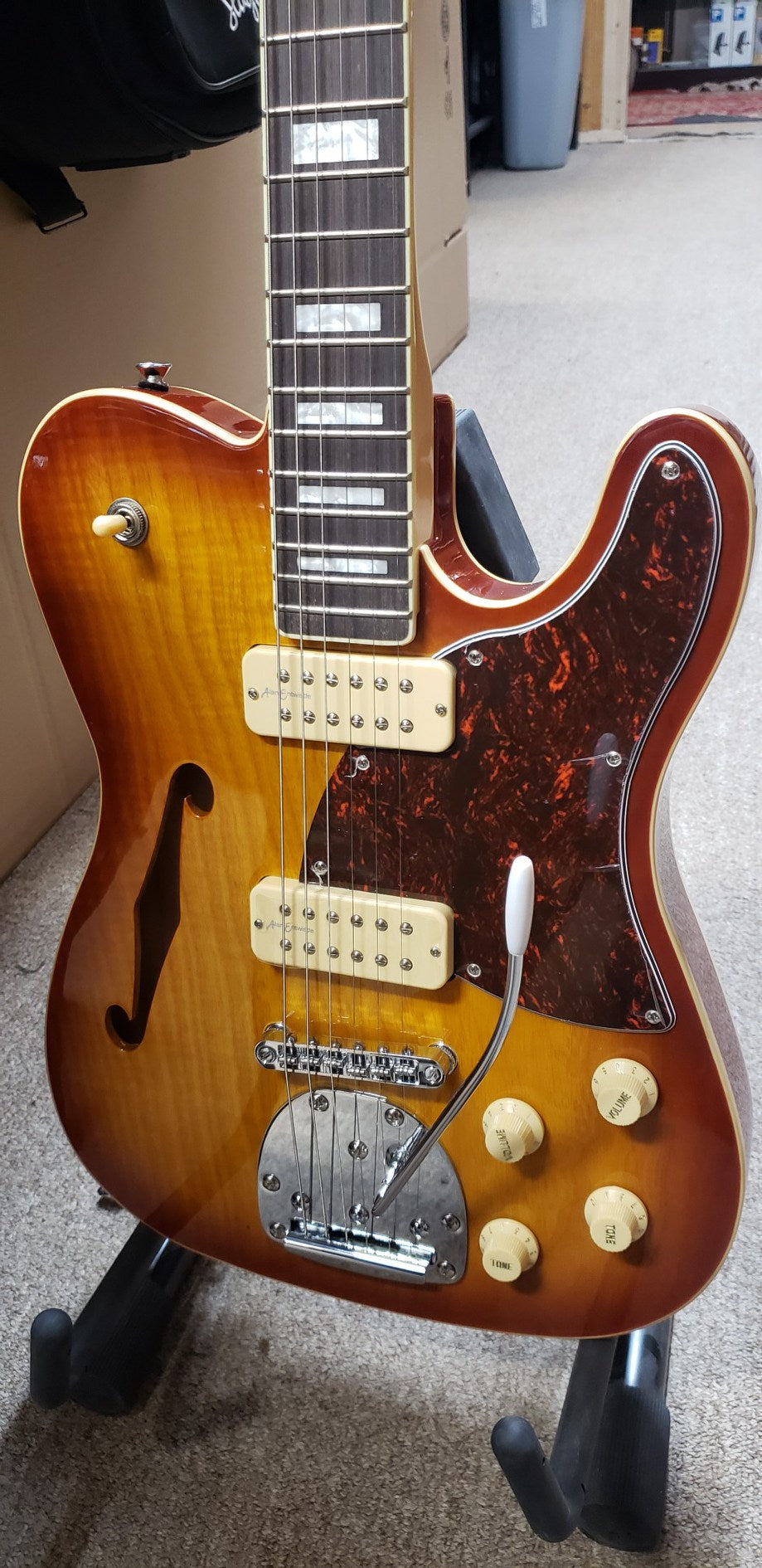 Revelation RFT DLX Thinline Honey Burst Electric Guitar