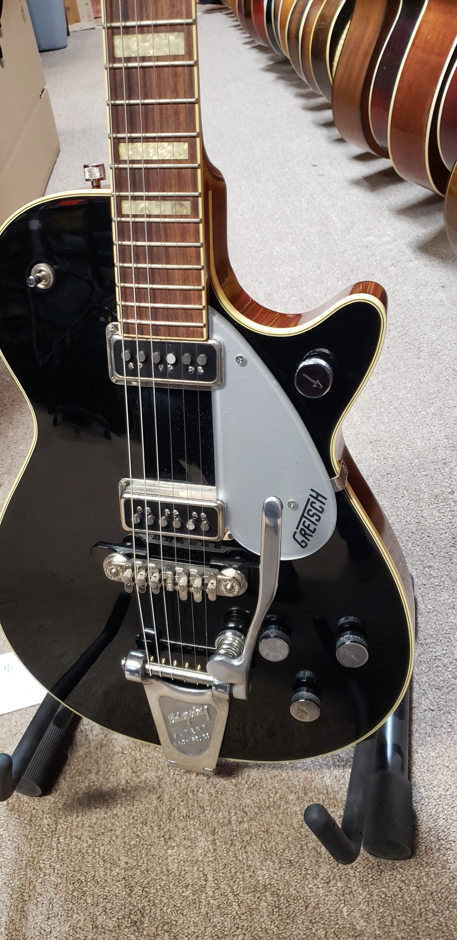 Gretsch G6128T-DSV Duo Jet Fixed Arm Bigsby Black Electric Guitar 2010 - NOS