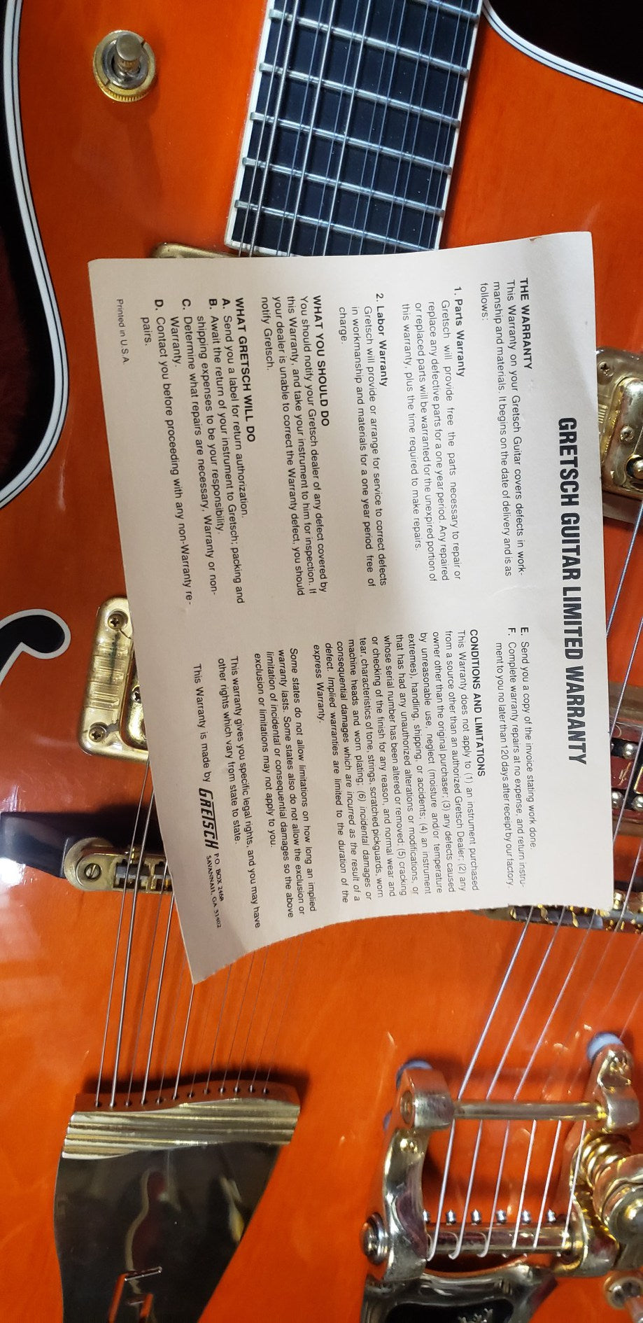 Gretsch G6120 6/12 Nashville Double Neck Electric Guitar 1997