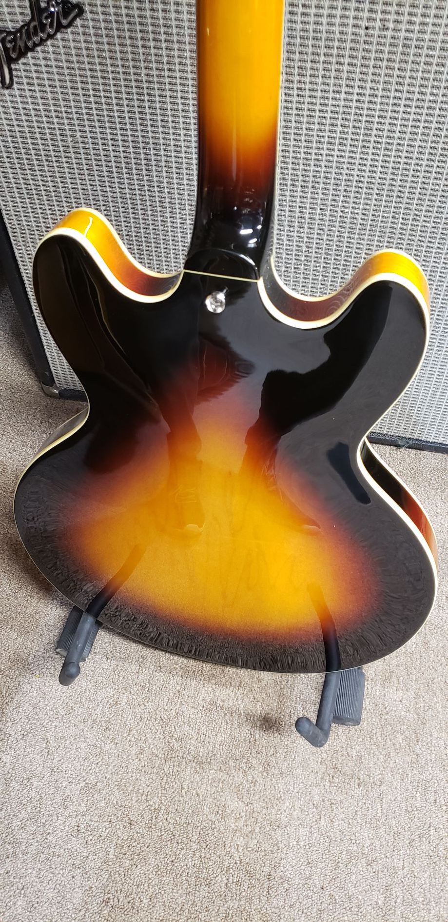 Burny RSA-70 BS Sunburst Semi Hollow Body Electric Guitar