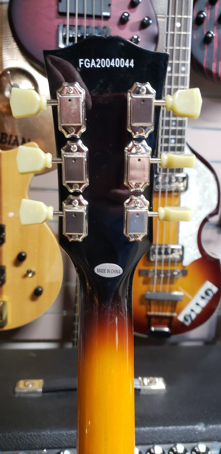 Burny RSA-70 BS Sunburst Semi Hollow Body Electric Guitar